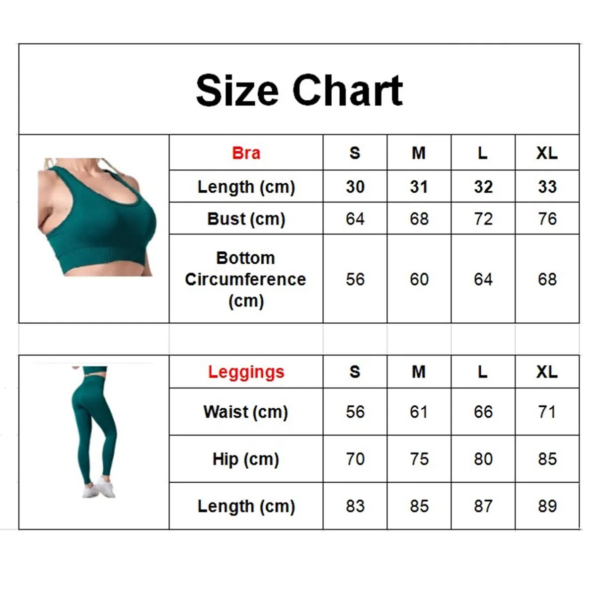 Donna Set di Abbigliamento Yoga Reggiseno Sportivo+Leggings 2 Pezzi Tuta Sportiva Palestra Fitness Activewear