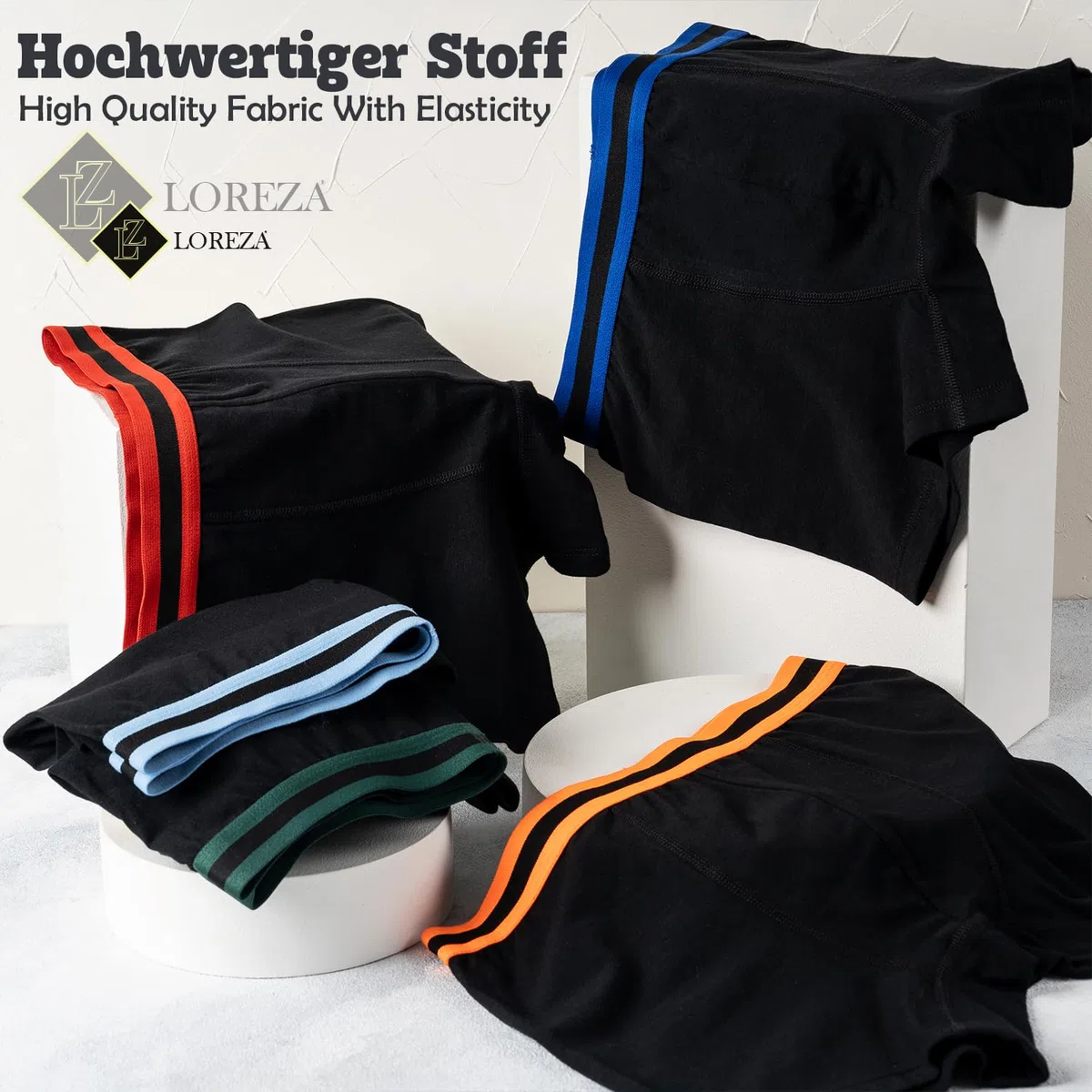 LOREZA ® 5/10 Boxer per Ragazzi Intimo Cotone Bambino Mutande 2 a 15 Anni