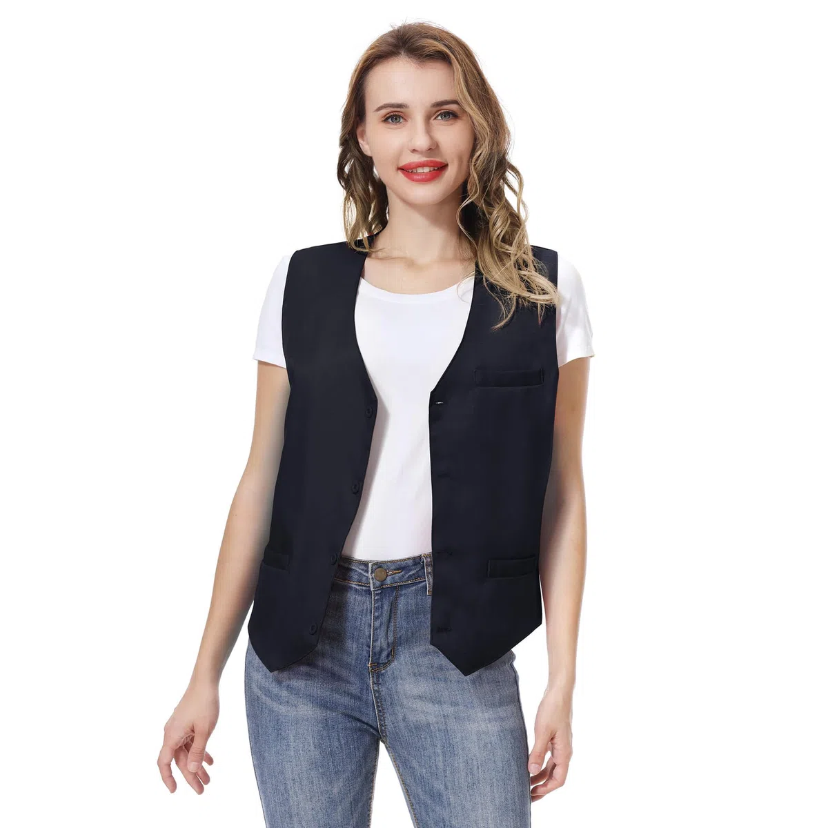Top Tie Gilet unisex con bottoni Abbigliamento da lavoro Gilet uniforme