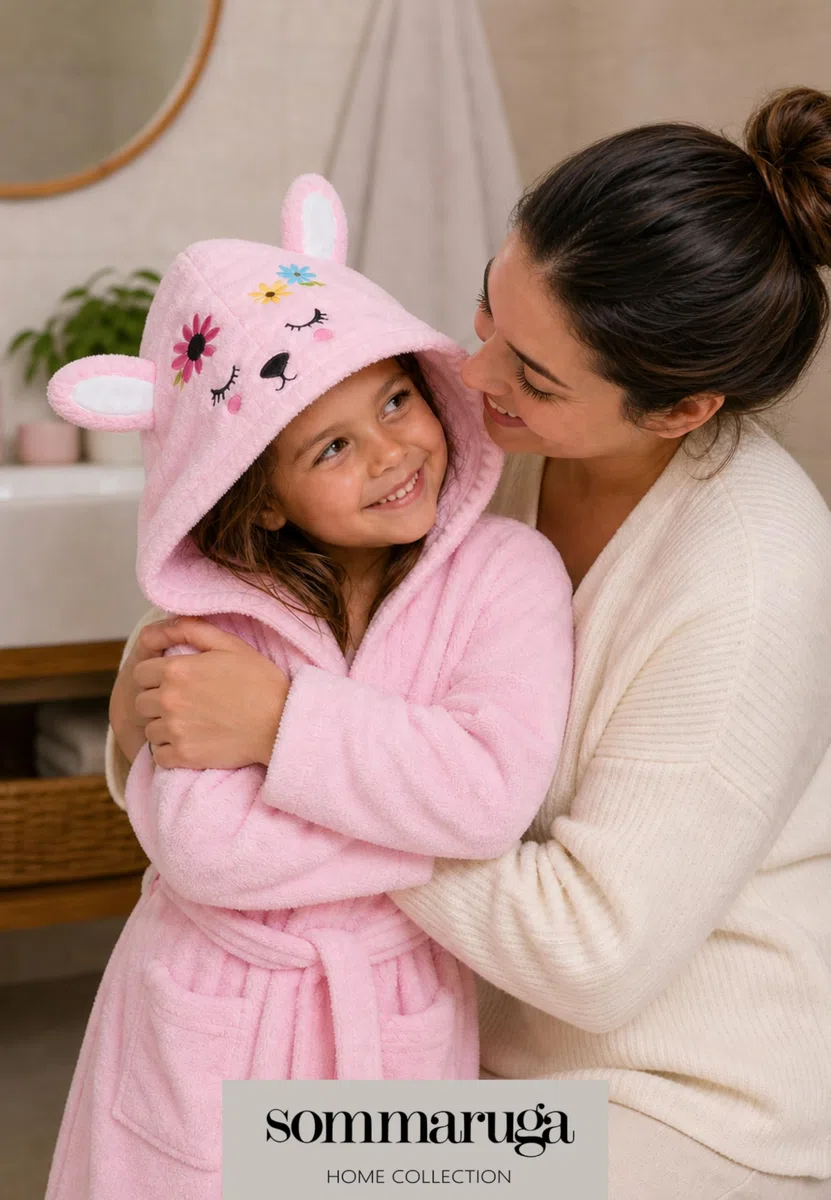 Intimitaly SOMMARUGA - Accappatoio Bambino in Spugna con Cappuccio a Forma di Animali, 100% Cotone, Spugna Morbida, per Maschio e Femmina, Taglie 3-4, 5-6, 7-8 Anni