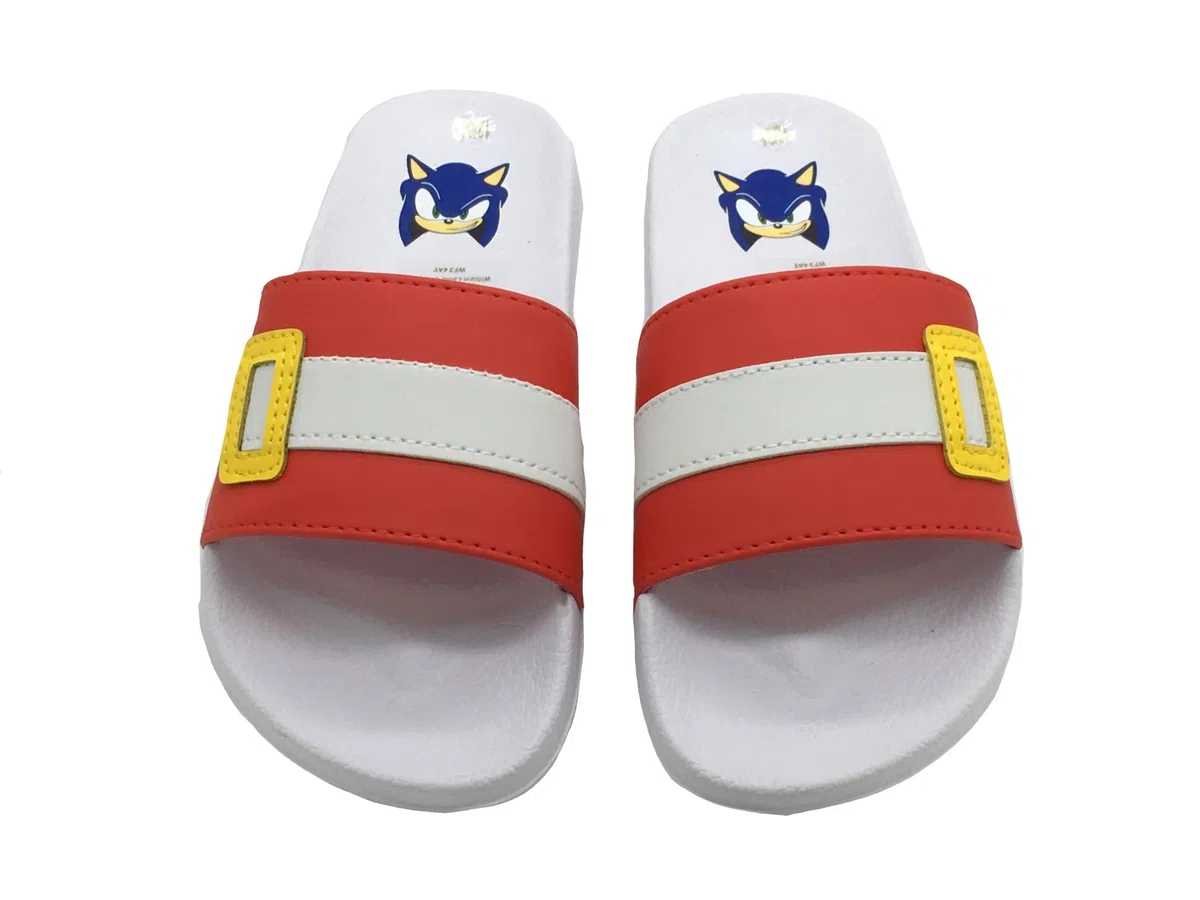 Sonic The Hedgehog Slider da piscina per ragazze o ragazzi, infradito, sandali da spiaggia per bambini, Blu, Taglia 28-37 EU