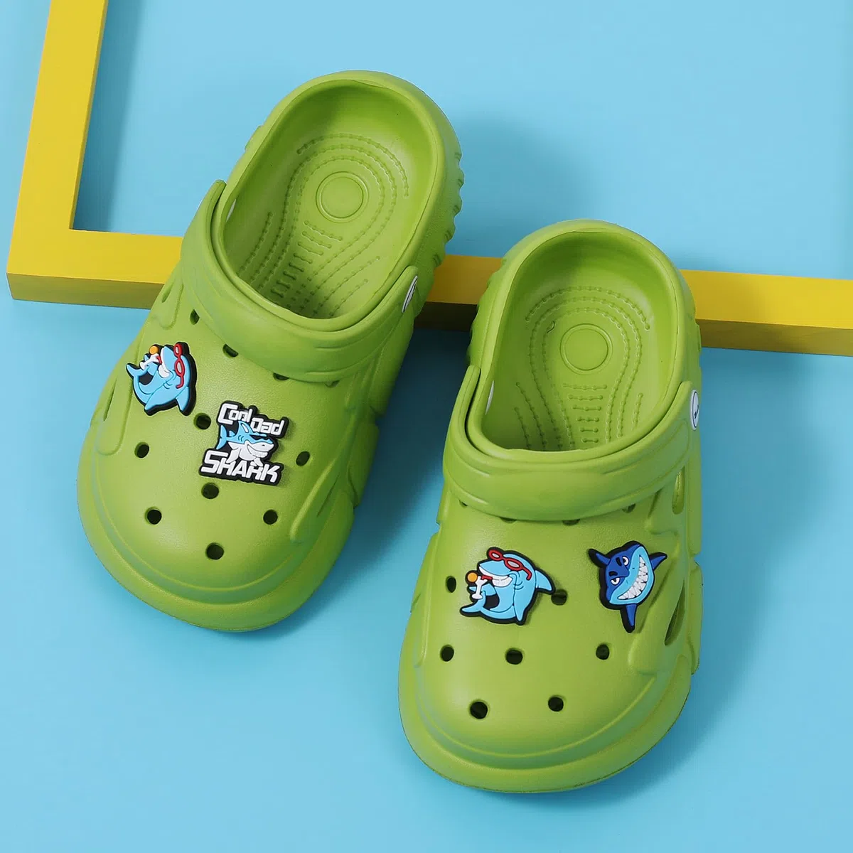 Sandali per bambini – Eva scarpe da giardino con decorazione di squalo, antiscivolo, estive, ragazzi e ragazze