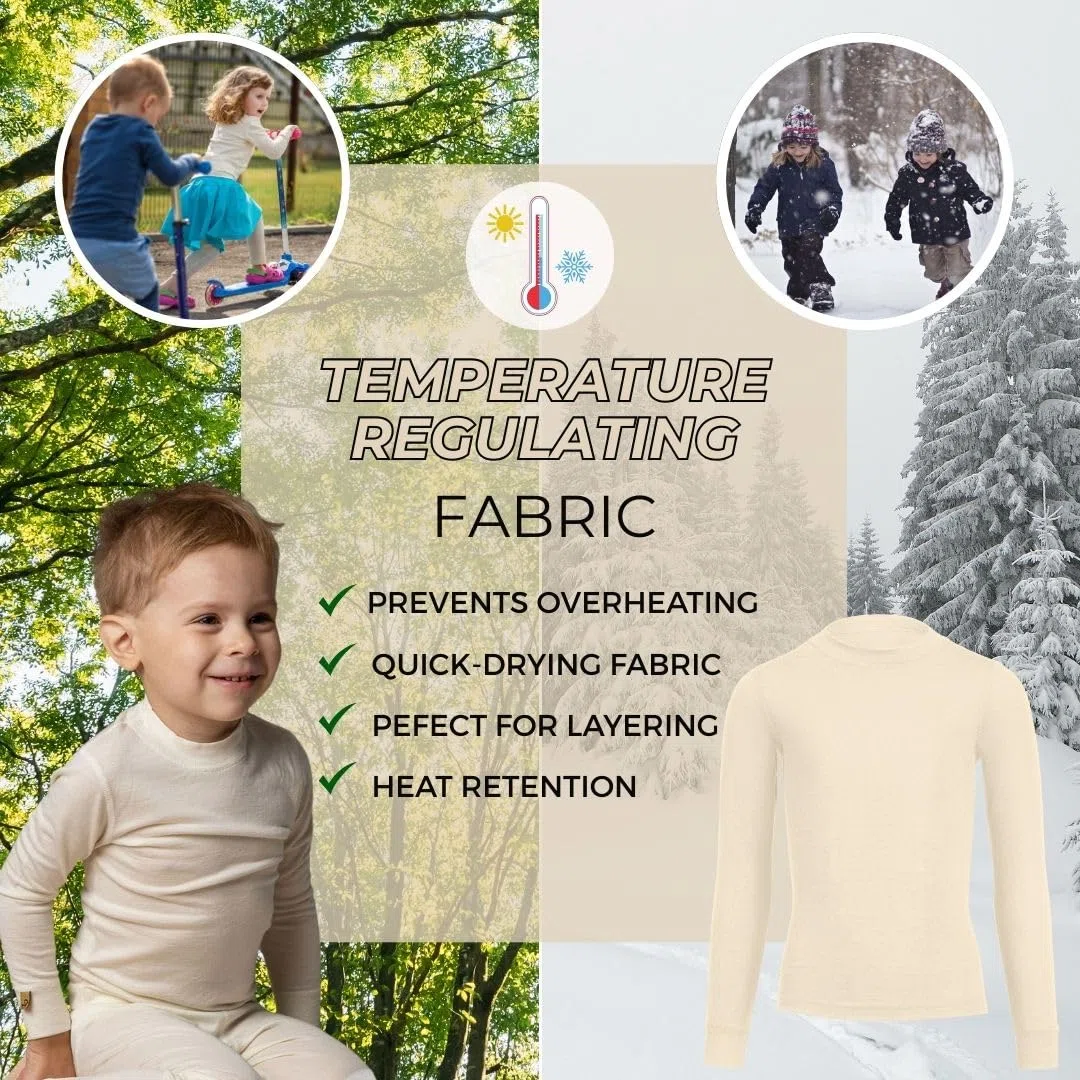 menique - Felpa unisex a maniche lunghe, per ragazze e ragazzi, in tessuto merino biologico