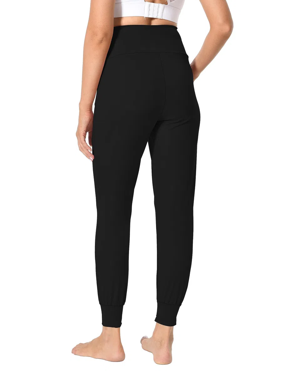 Foucome Pantaloni da jogging premaman da donna sopra il pancione elasticizzati pantaloni della tuta per allenamento sportivo lounge pantaloni gravidanza con tasche