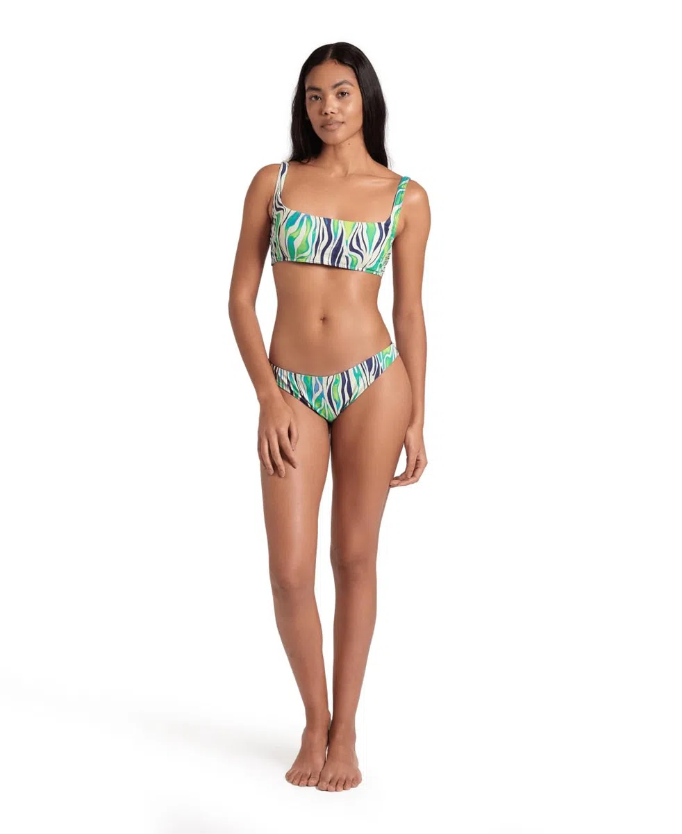 Arena Women's Arena Water Print Bikini Bralette Due Pezzi Donna (Pacco da 1)