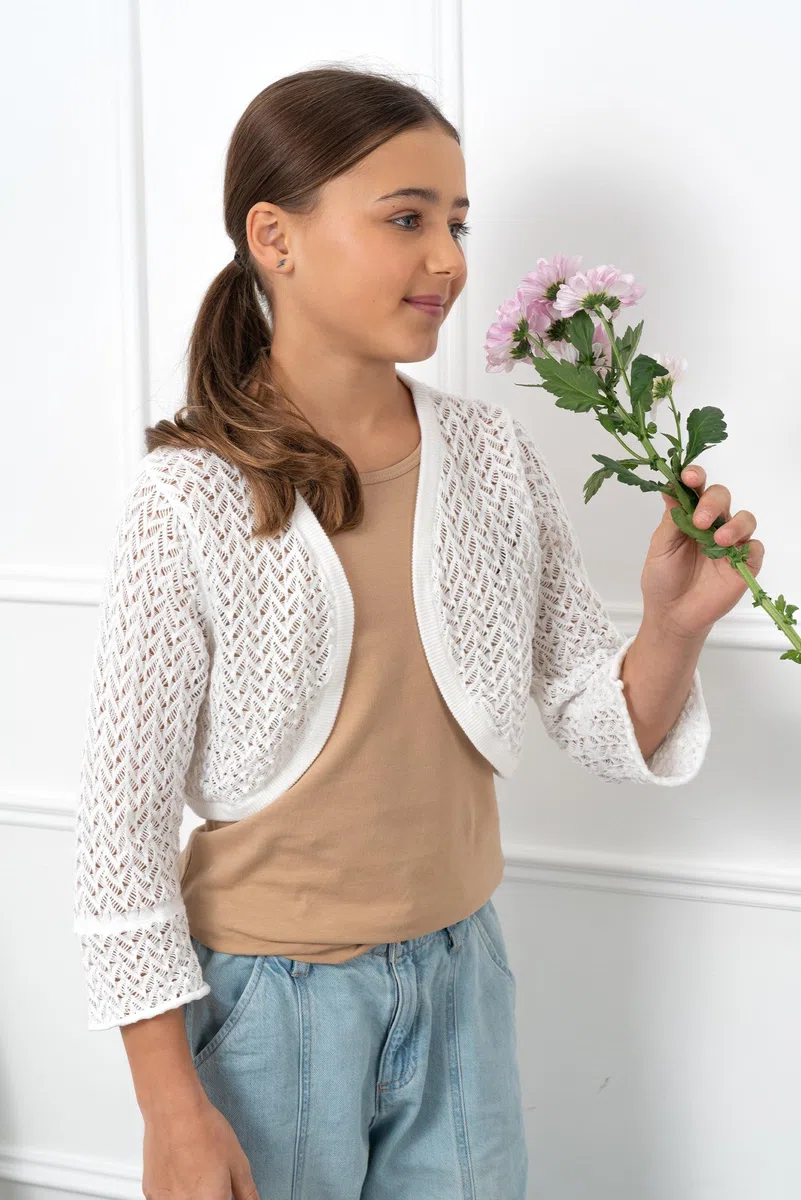 Bolerose Ragazze Manica Lunga Bolero Cardigan a Maglie Larghe Bambini