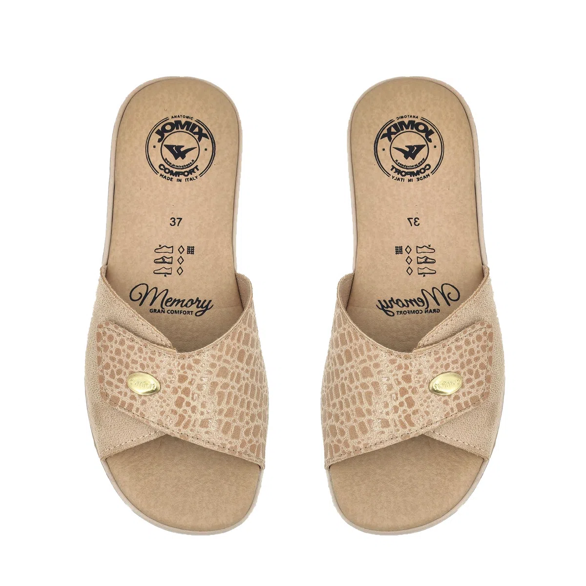 JOMIX Ciabatte Donna Estive Ortopediche Pantofole Comode Riposanti Anatomiche da Casa con Chiusura a Strappo Made in Italy