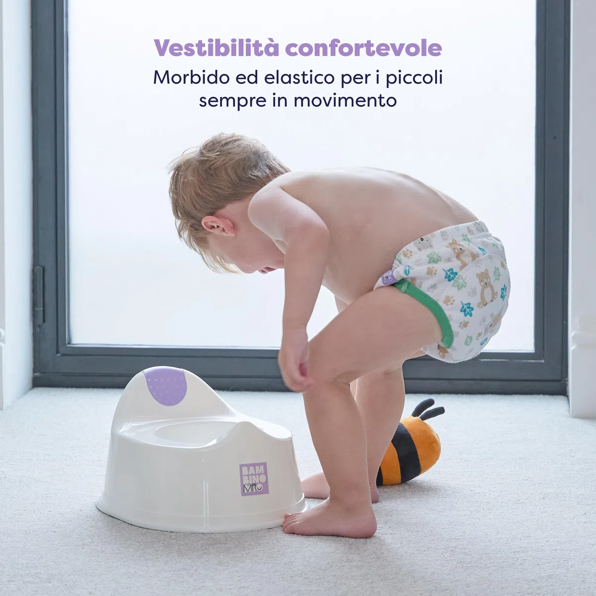 Bambino Mio Confezione da 3 | Mutandine di Apprendimento (2 a 3 anni/Orsacchiotto Adorable) | Prodotto in Europa, Bimbi Bambini Cotone Lavabili