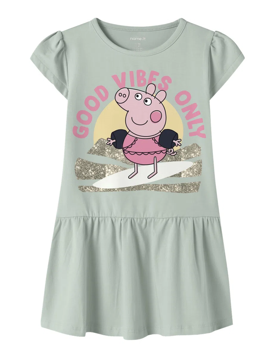 Name IT Nmfarina Peppa SS Dress Cplg Bambine e Ragazze