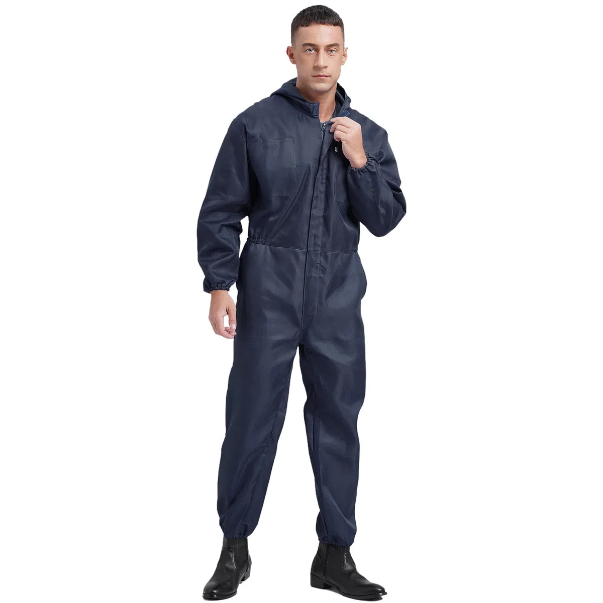 Oyolan Tuta da Lavoro Uomo Tuta Lavoro con Cerniera Multi Tasche Abbigliamento da Lavoro Meccanico S-4XL