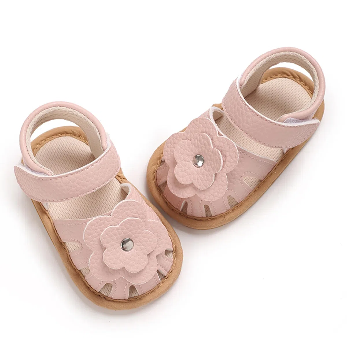 MASOCIO Sandali Neonata Estivi Punta Aperta Scarpe Bimba con Fiocco Gomma Antiscivolo