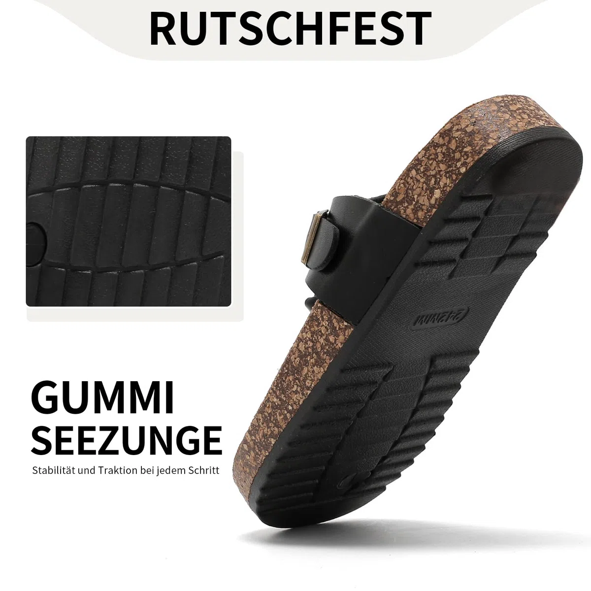 Lässig Flach Infradito Donna, Sandali Estivi Con Suola In Sughero Unisex, Sandali Flip Flop Uomo Con Fibbia Regolabile, Pantofole Da Bagno Antiscivolo, Pantofole Comode Per Casa