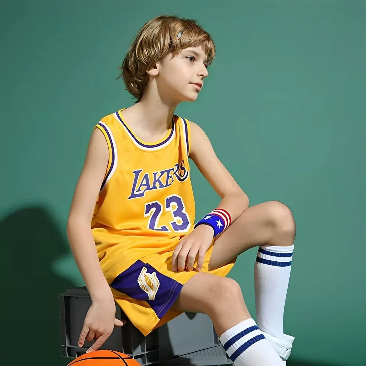 Magliette e Pantaloncini da Basket, Senza Maniche Maglia Completo Basket Bambino, Completo Pallacanestro Ragazzo 2 Pezzi per Bambini