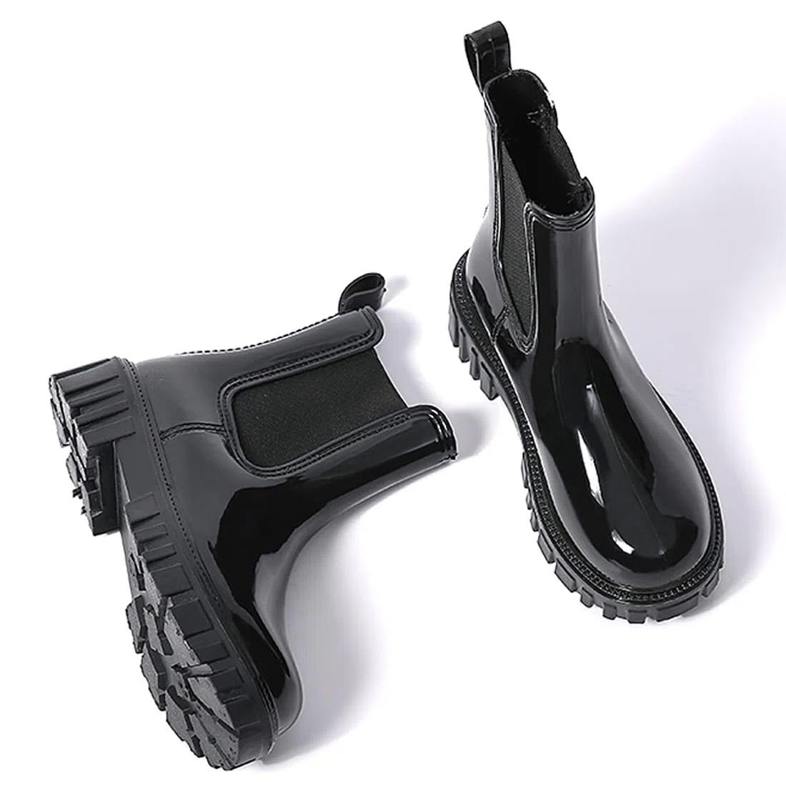 Harssidanzar Donna Stivaletti Pioggia Impermeabili Chelsea Boots,Stivali da pioggia antiscivolo e scarpe da giardino per donne con solette confortevoli HL211EU