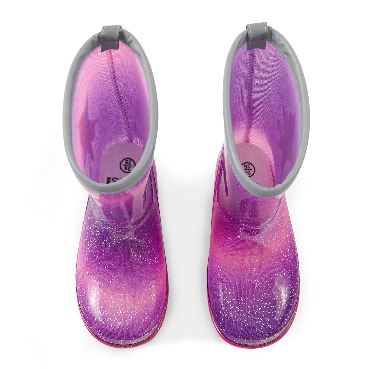 PERLETTI Stivali Pioggia da Bambina con Unicorno Rosa - Stivaletti Impermeabili per Bambine con Baby Unicorn e Glitter - Galosce in PVC e Suola Antiscivolo con Bordo Riflettente - Cool Kids