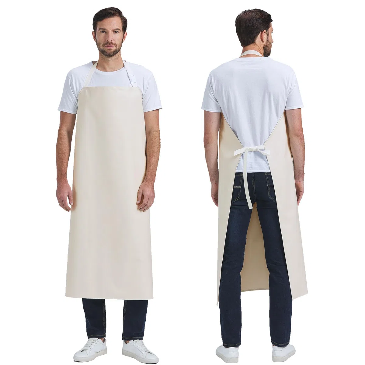 Nanxson Grembiule impermeabile PVC doppio spalla zaino grembiule da lavoro regolabile per l'industria, servizio alimentare, macellaio, pulizia pesce CFS0004