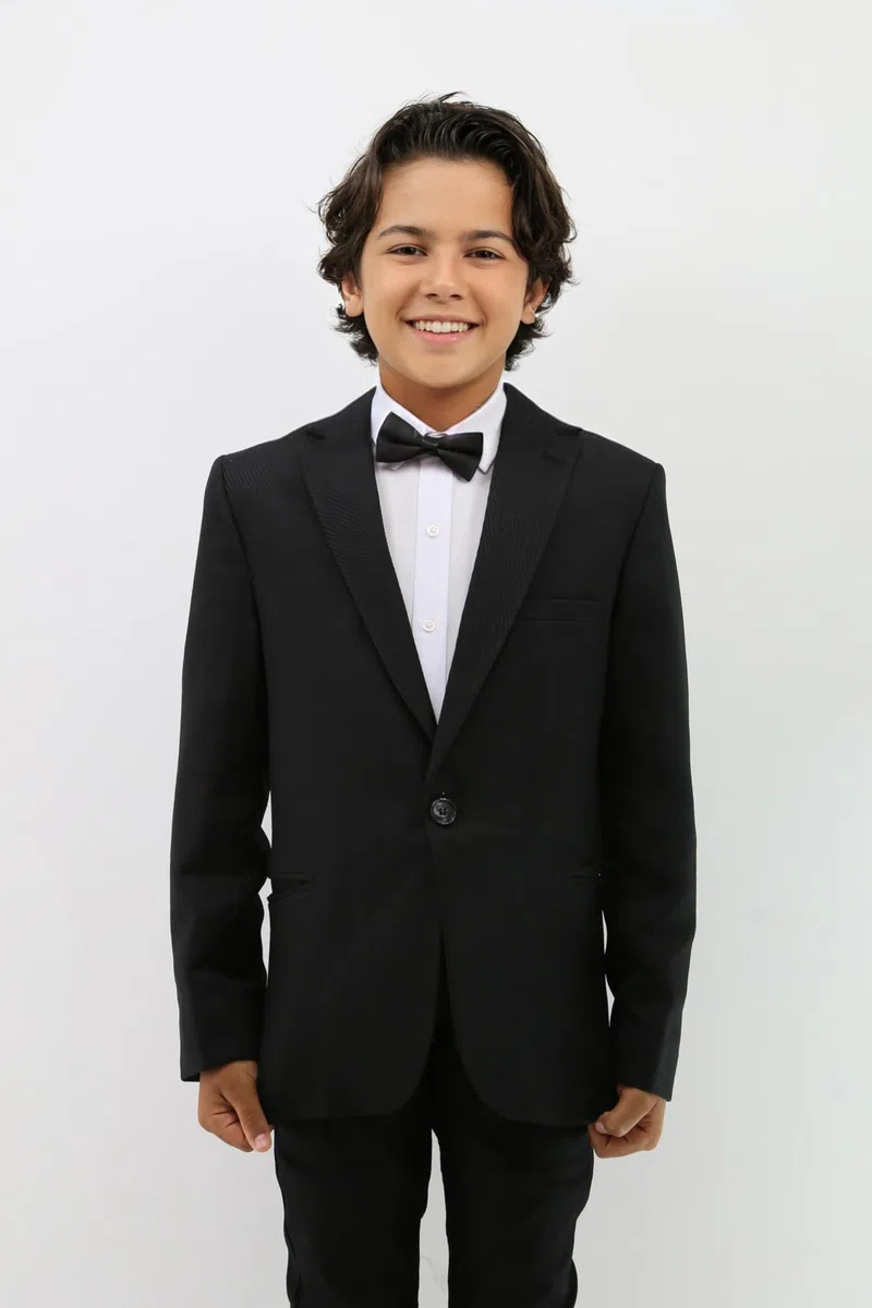 SIRRI Blazer Monopetto in Tweed Testurizzato per Ragazzi – Giacca Casual Elegante e Formale per Occasioni Speciali