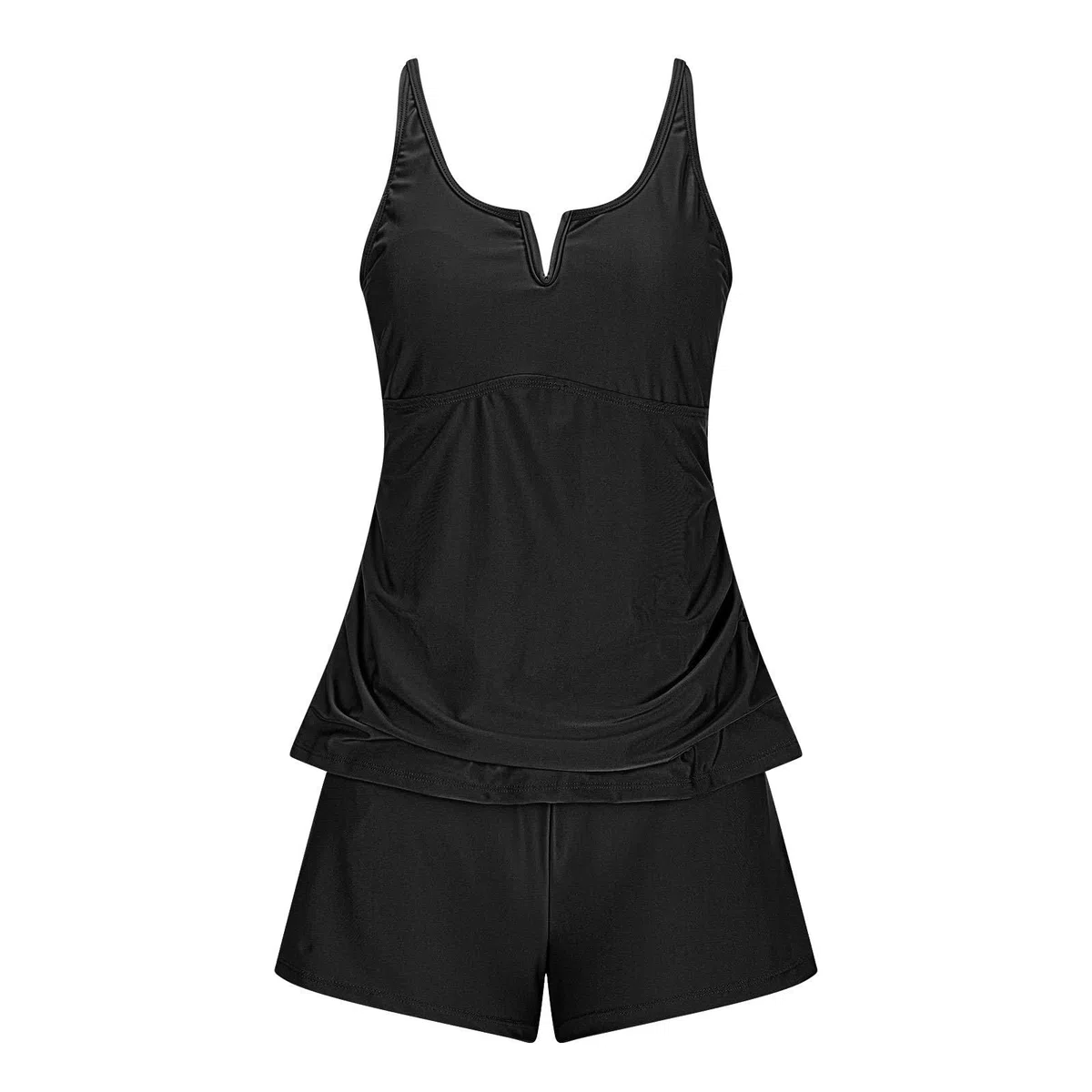 Costume da Bagno Tankini con Stampa Floreale, Due Pezzi, Top con Spalline e Slip a Vita Alta