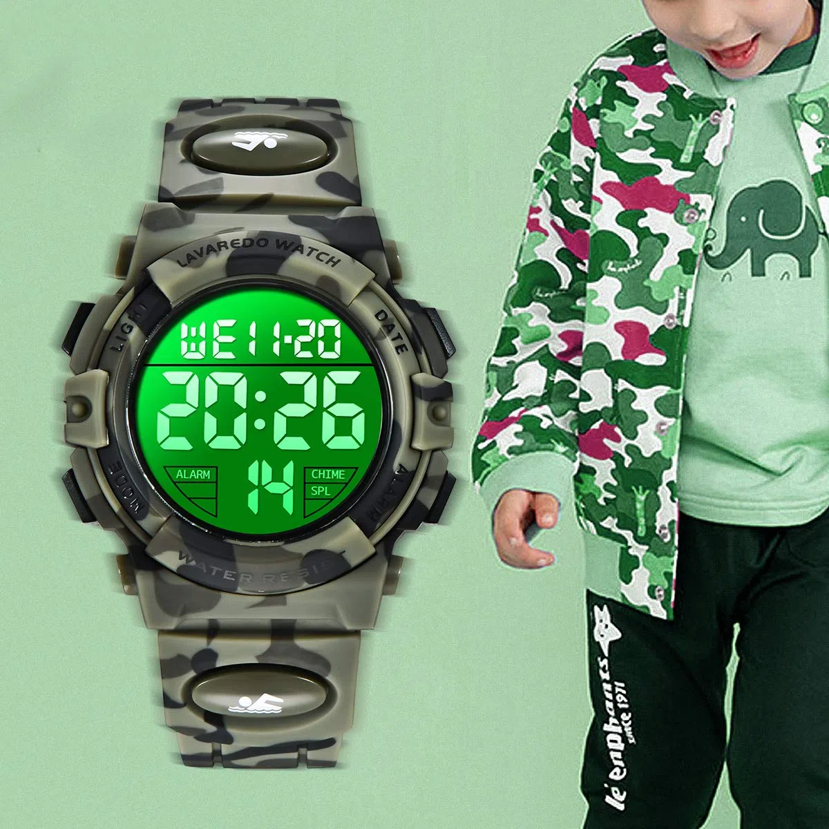 BEN NEVIS Orologio da Polso Orologi Sport per Bambini Digitale Multifunzione Impermeabile LED Luce Allarme Calendario Data con Cinturino in Silicone