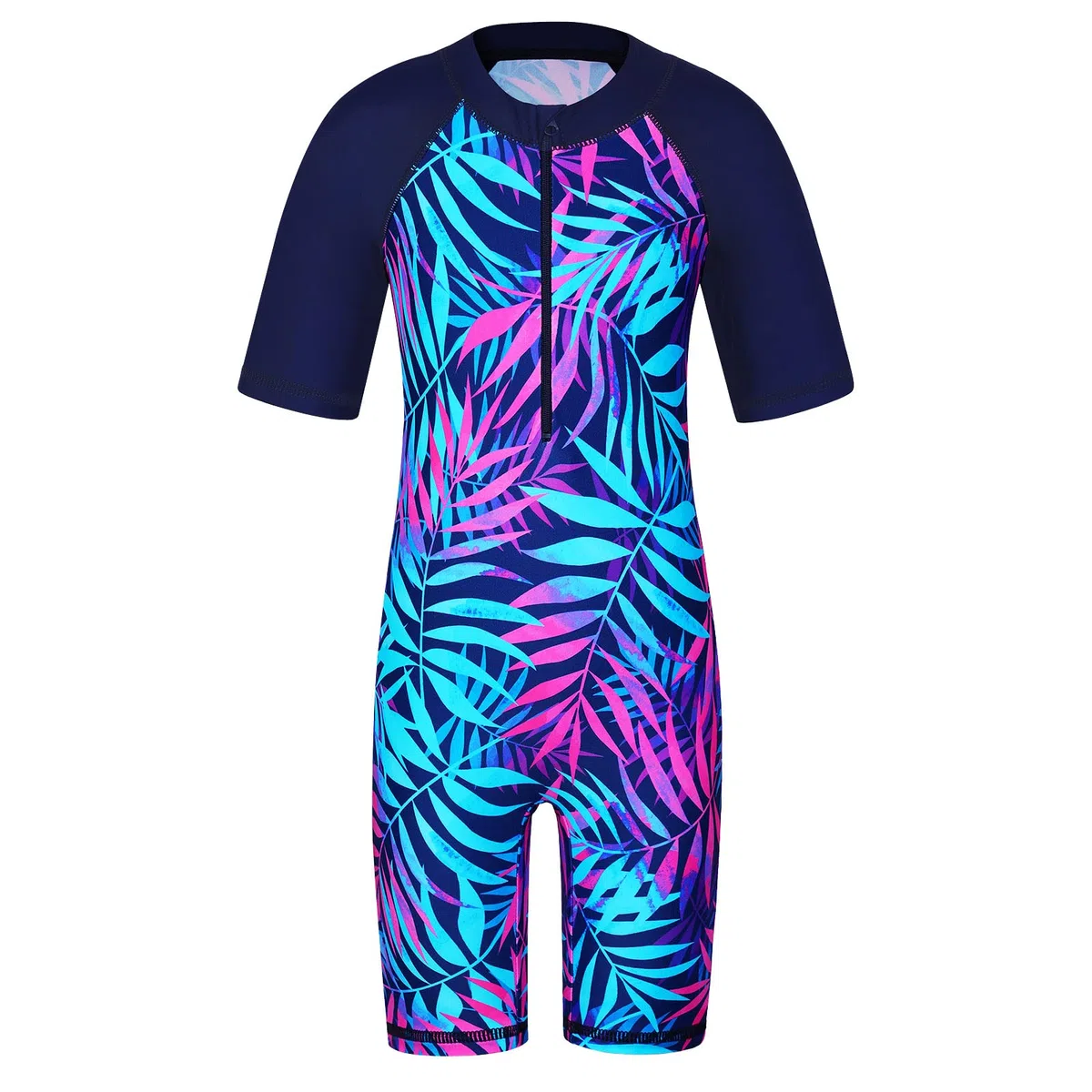Ragazze Costume da Bagno Interi Manica Lunga Protezione Solare UV 50+ Bambino Rashguard 3-12 Anni
