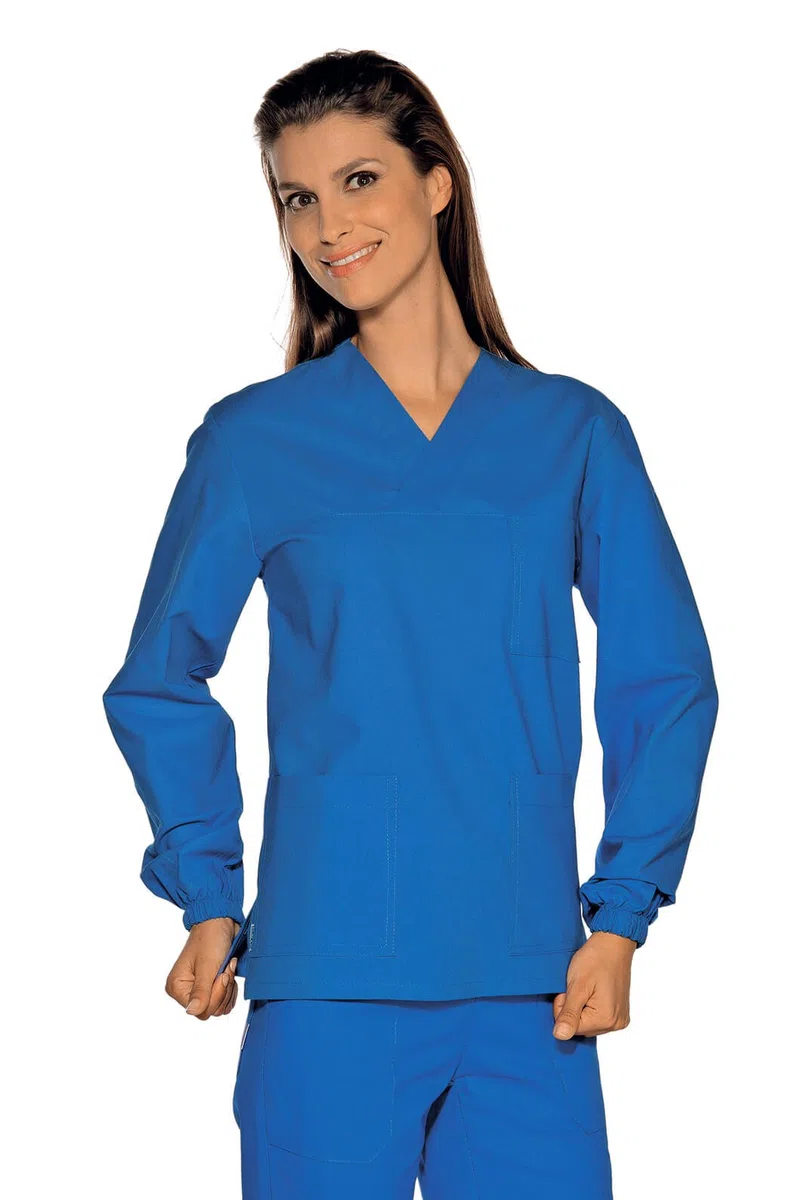 Isacco 045400 Collo a V Casacca, Taglia M, Azzurro Ospedale