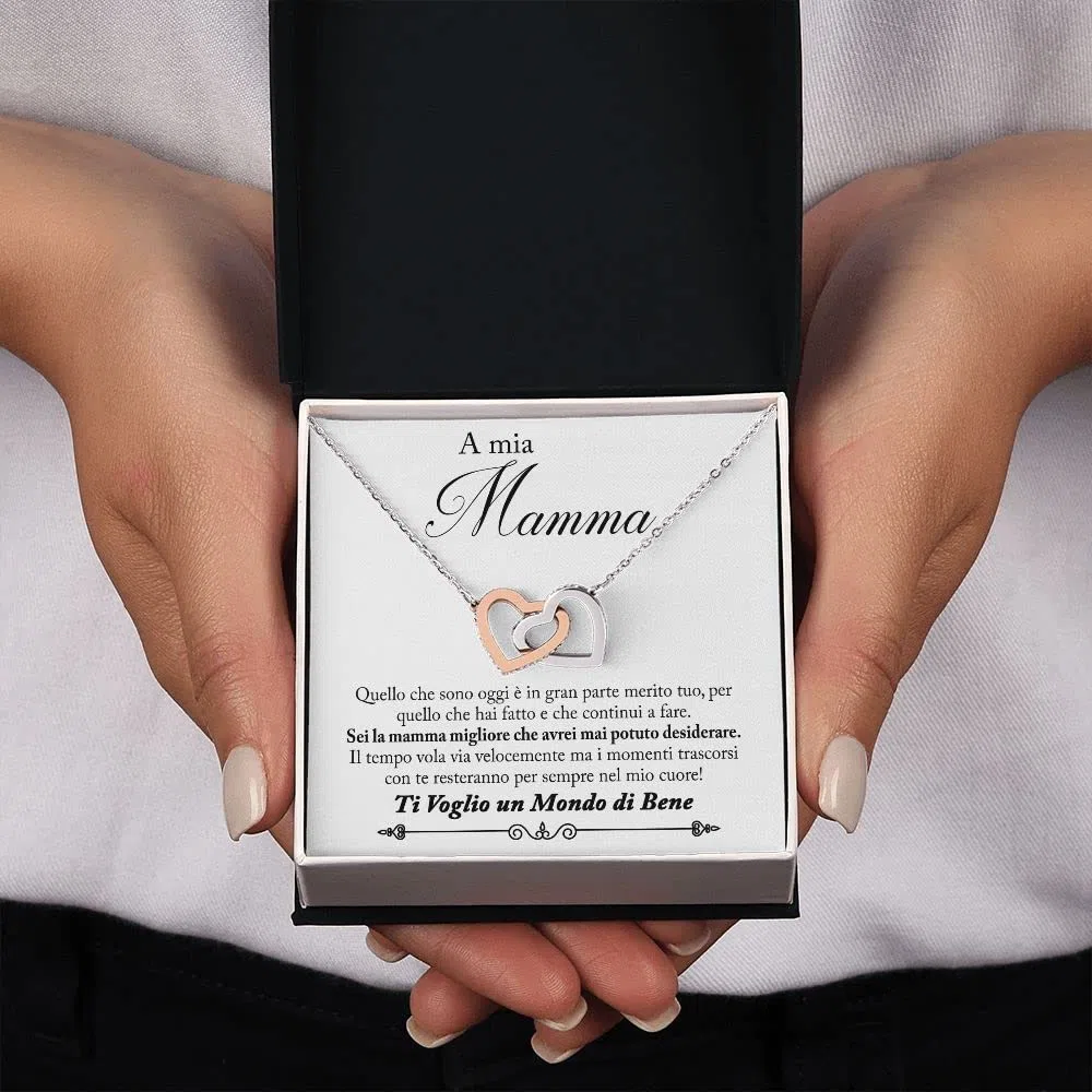 Collana Donna Mamma Nonna Suocera Amore Finitura in Oro, Argento Idee Regali per lei Nonna Compleanno Natale - Cofanetto con DEDICA incluso