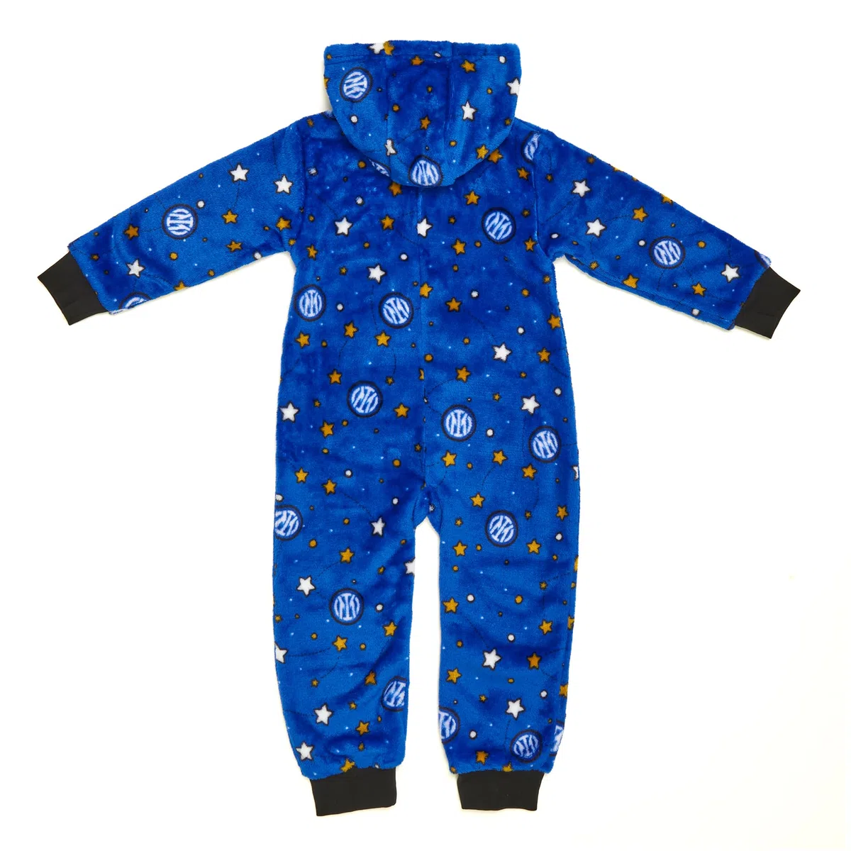 Inter - Tuta Jumpsuit Neonato, Stelle, Scudetto, Idea Regalo per piccoli Tifosi, Calda tutina neonato, Prodotto Ufficiale