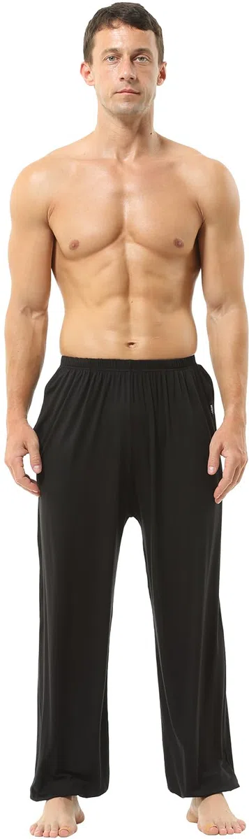 HOEREV Uomo Donna Super Soft Yoga Pantaloni Taiji Lounge Pant