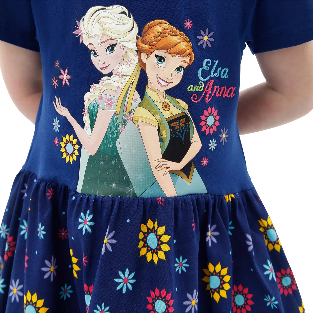 Disney Abito per Ragazze Il Regno di Ghiaccio Frozen | Manica Corta