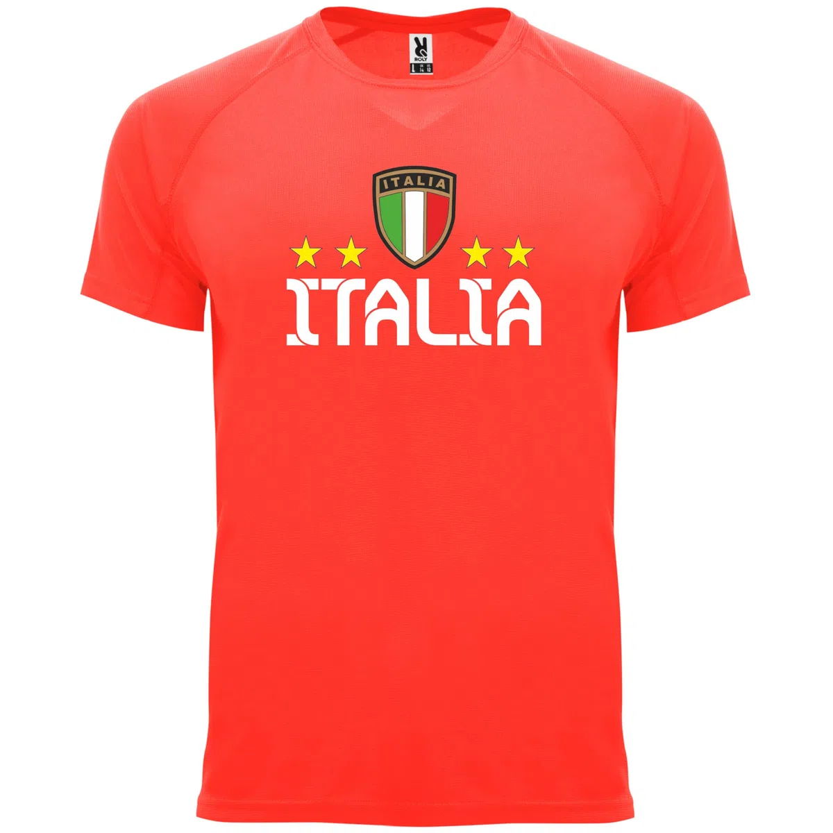 T-Shirt Calcio Italia Maglia Tecnica Unisex Traspirante Tessuto Interlock 100% Poliestere | Sport Running Palestra | Personalizzabile con Nome e Numero Manica Corta PS 27788-001