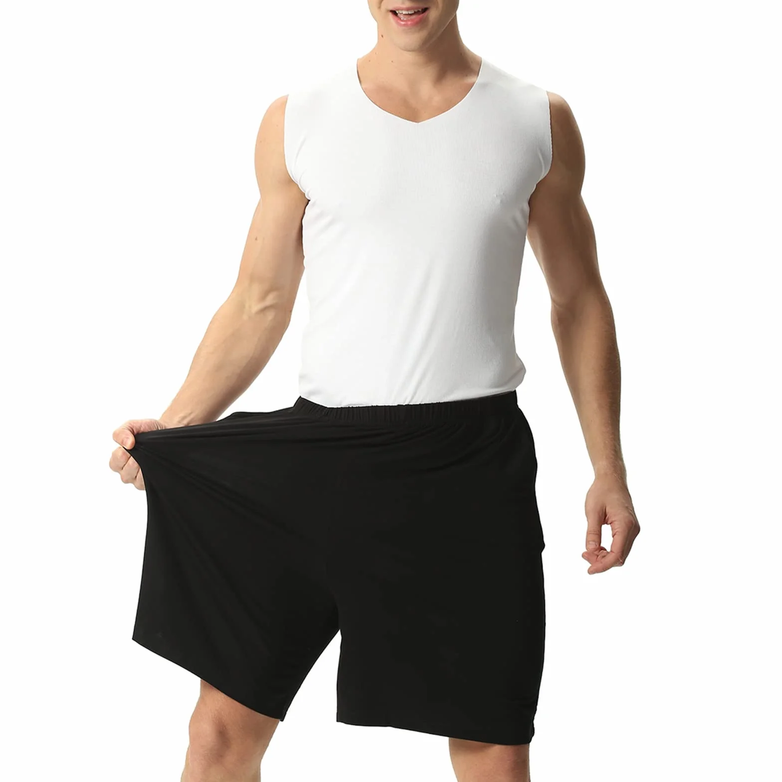 amropi Shorts da Uomo Sportivi Pantaloncini Corti in Cotone Estate Pantaloni Corti Pigiama