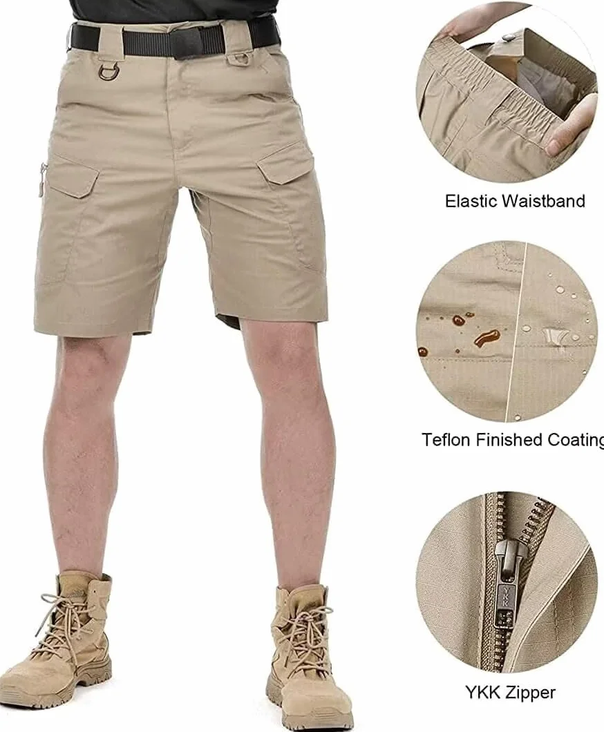 Pantaloncini Uomo Sportivi Pantaloncini Tattici Classici da Uomo Pantaloni Corti Multitasche Impermeabili Aggiornati Ad Asciugatura Rapida Caccia All'Aperto Pantaloncini Cargo