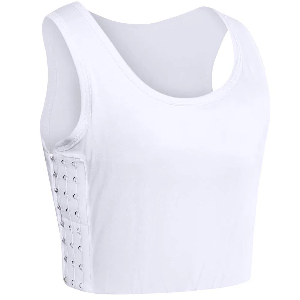 XUJI Binder per il seno Tomboy Cotton traspirante con elastico per donne transgender FTM