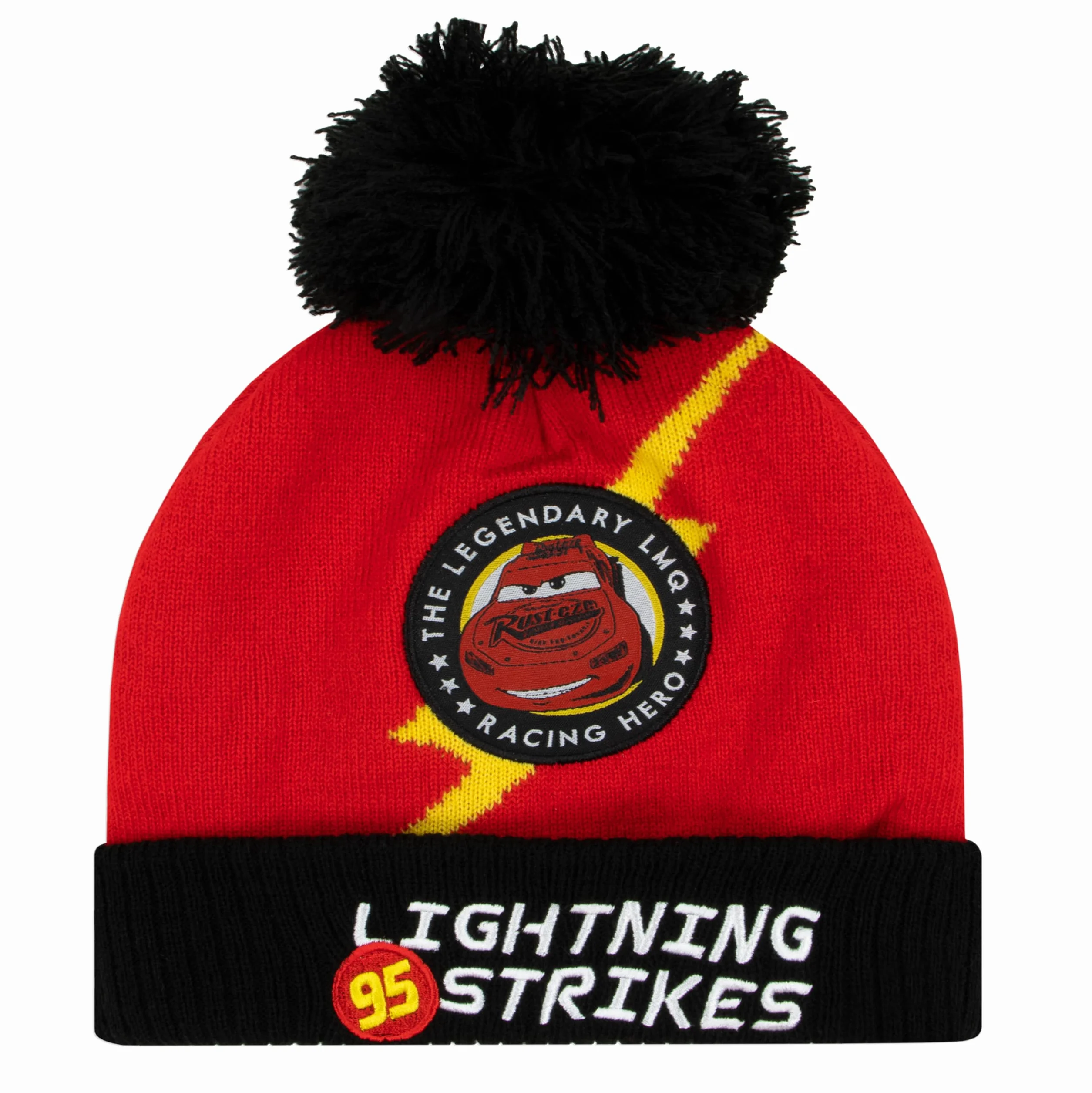 Disney Cappello E Guanti Guanti E Cappello Saetta McQueen | Set Invernale Per Ragazzi | Taglia Unica Nero