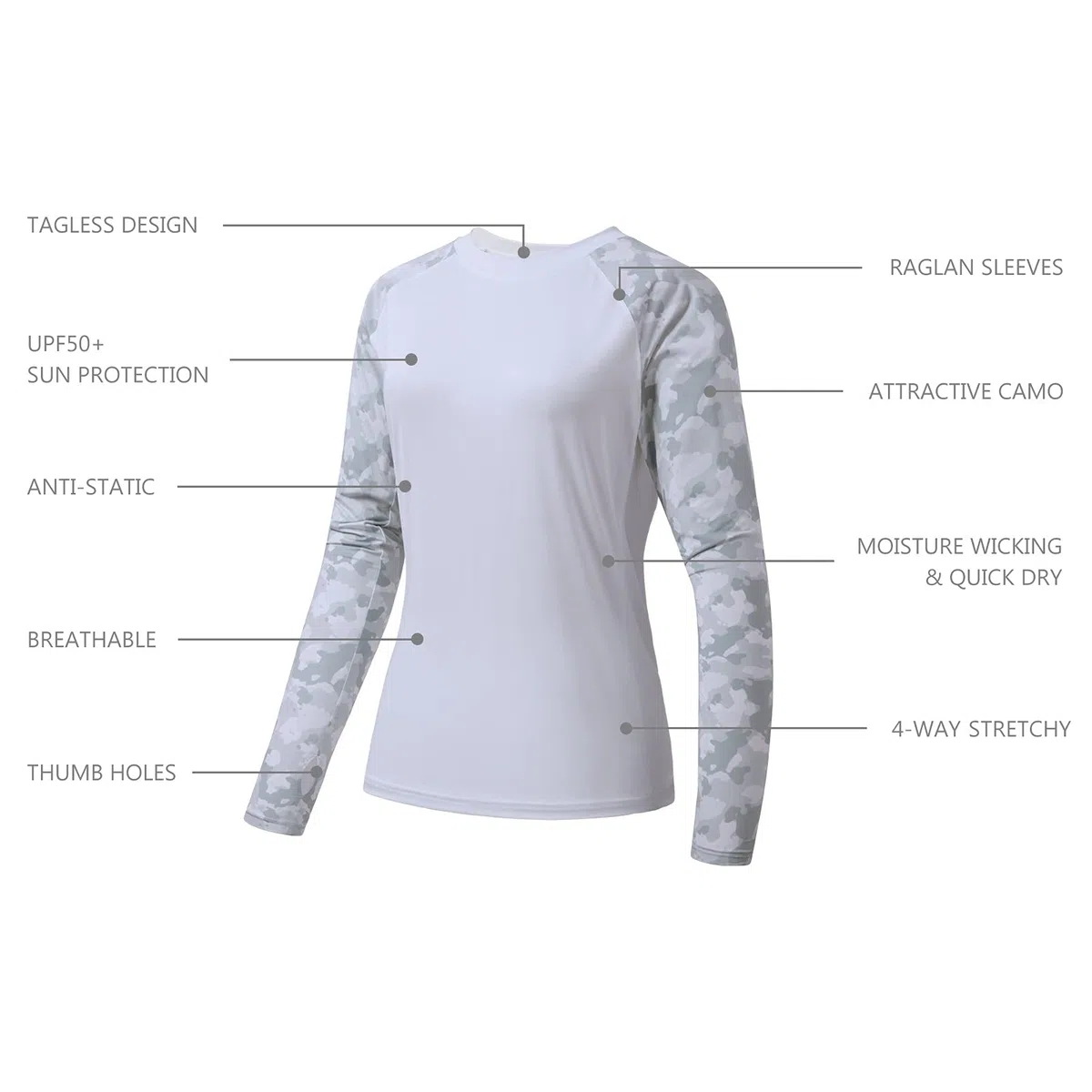 Bassdash Donna UPF 50+ UV Sun Protection T-Shirt a Manica Lunga per la Pesca e l'escursionismo