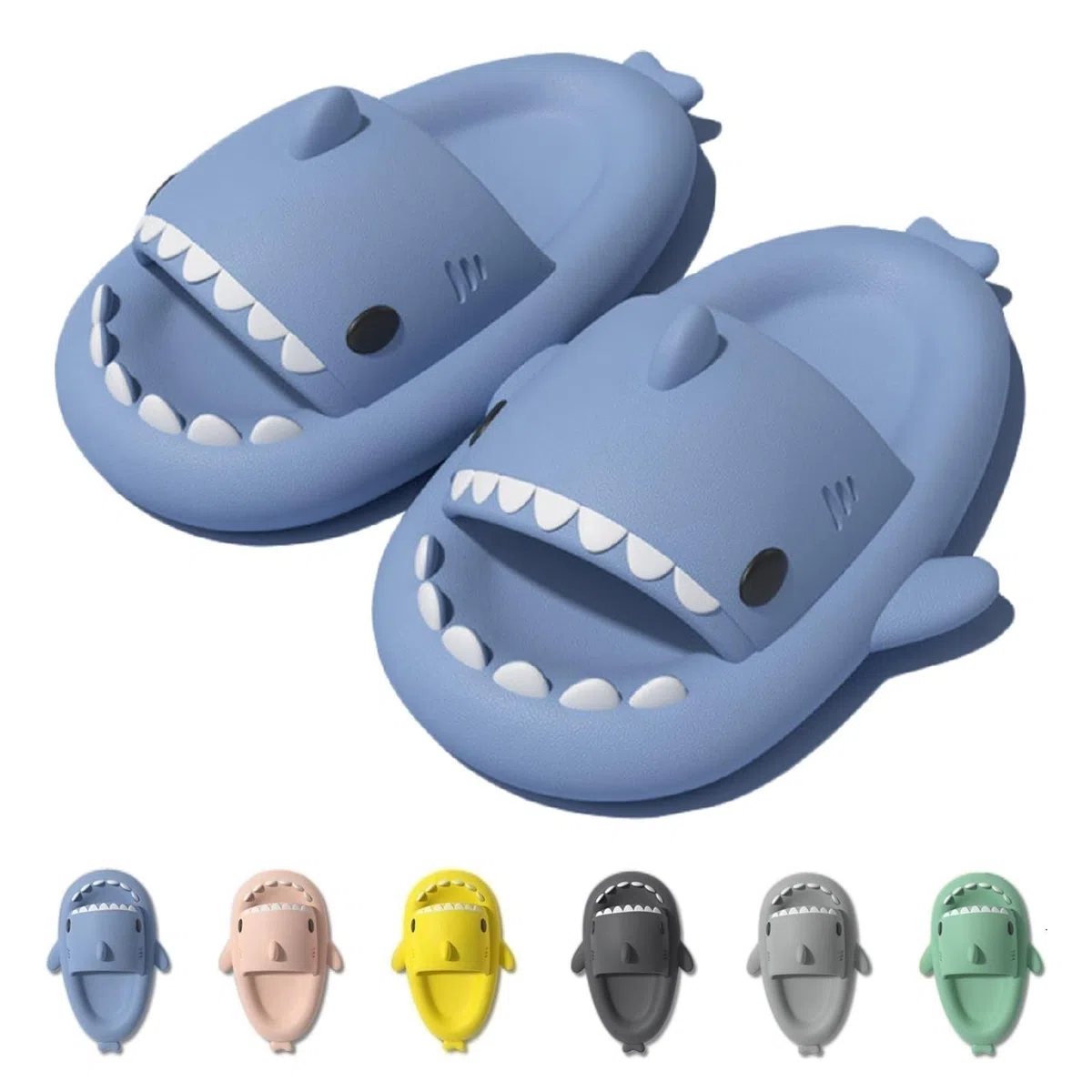 Ciabatte Squalo Donna Uomo Nuvola Squali Pantofole Comode Sharky Scarpe Gomma Cloud Shark Slides Slippers Unisex Adulti Taglia EU 36-47