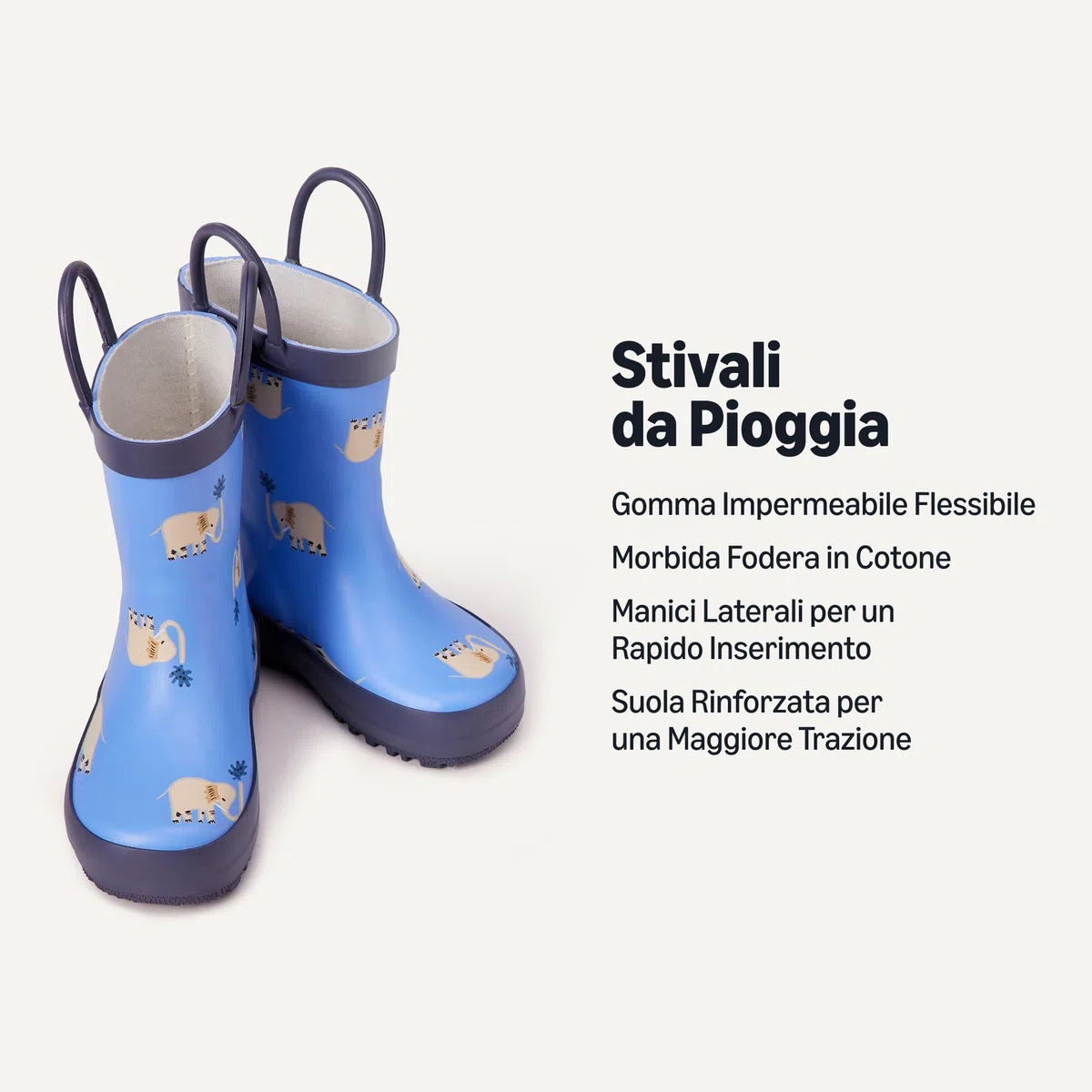 Amazon Essentials Unisex - Bambini e ragazzi Stivali da Pioggia in Gomma Idrorepellenti