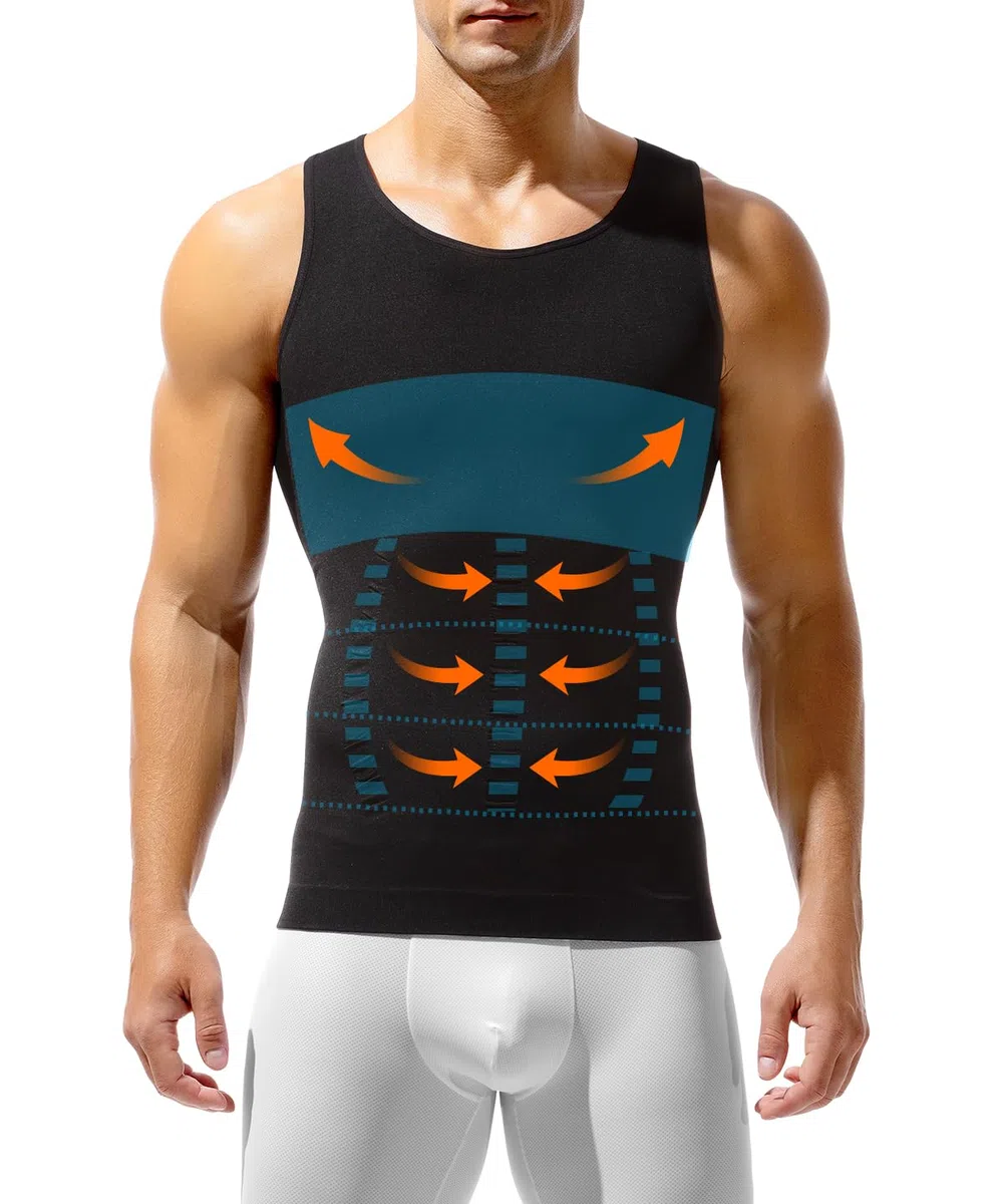 Arjen Kroos Canotte Compressione da Uomo Maglietta Contenitiva Snellente Intimo Senza Maniche Maglie Dimagrante Shapewear