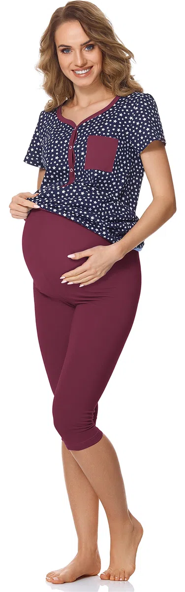 Bellivalini Pigiama Premaman con Funzione Allattamento BLV50-126