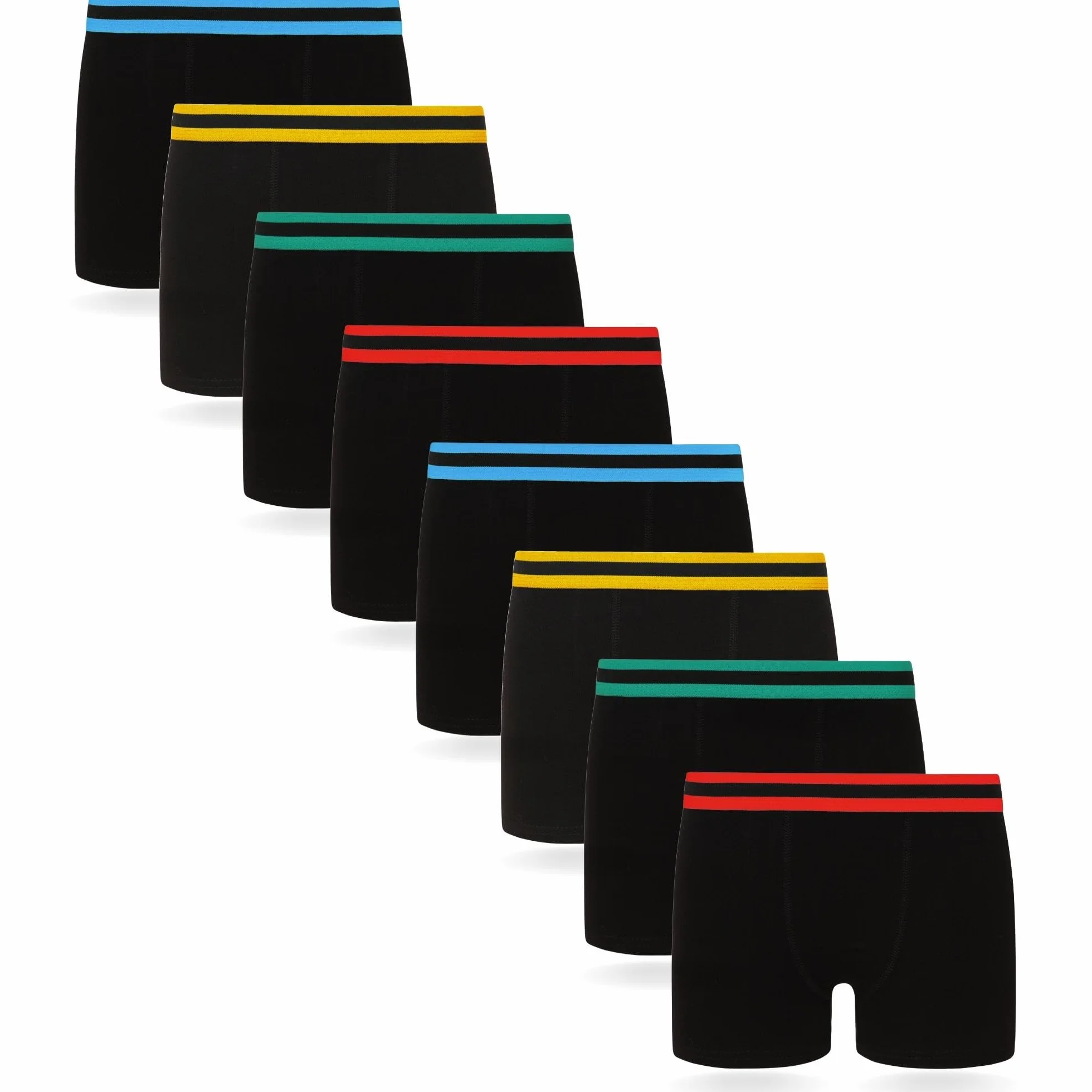 FM London Confezione da 8, Boxer da Bambino con Elastico in Vita - Comodi Boxer Hipster per Bambini in Una Gamma di Colori