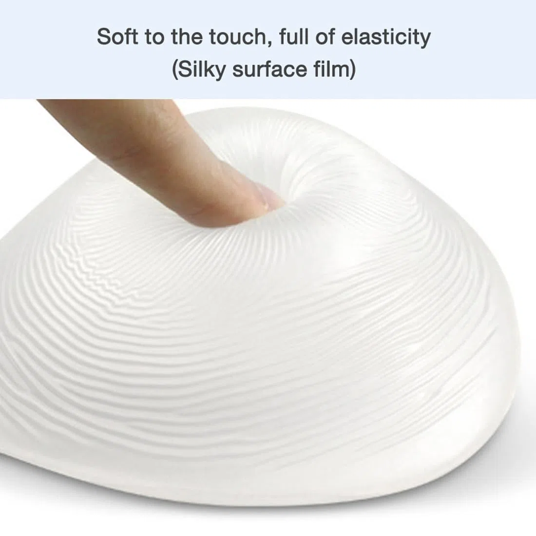 ELMIKA Inserto per reggiseno concavo in silicone, triangolare, per mastectomia, per nuoto e sorgenti termali, pezzo unico