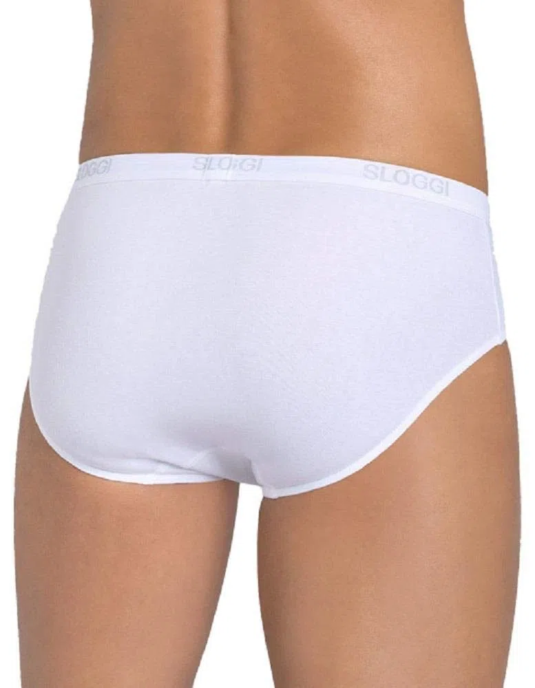 Sloggi Slip da Uomo Basic Cotton Rich Midi Slip Nero, Grigio o Bianco