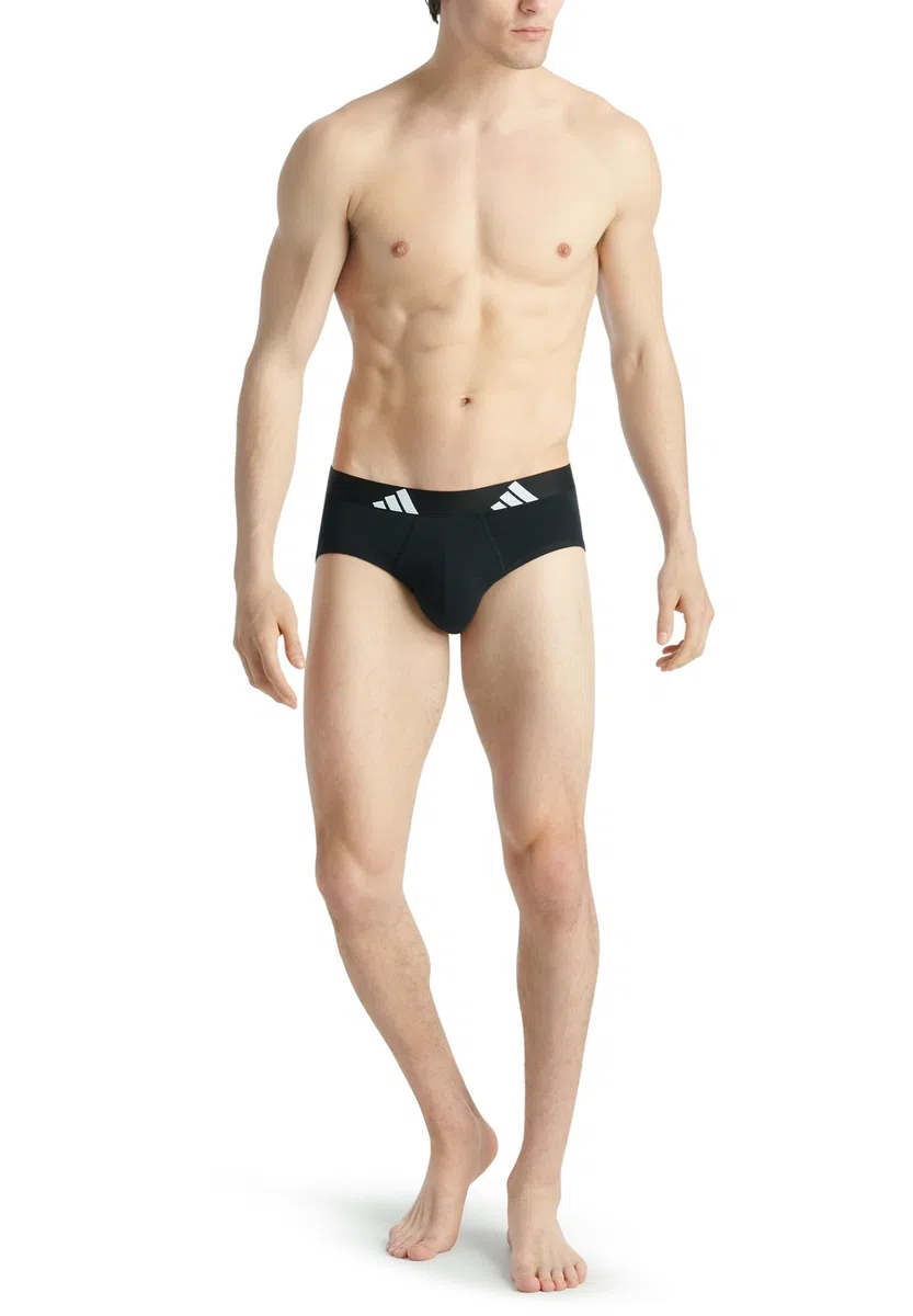 Adidas Adidas Herren Unterwäsche Slip 3er Pack - Brief (3pk) - Active Flex Cotton Intimo Uomo (Pacco da 3)