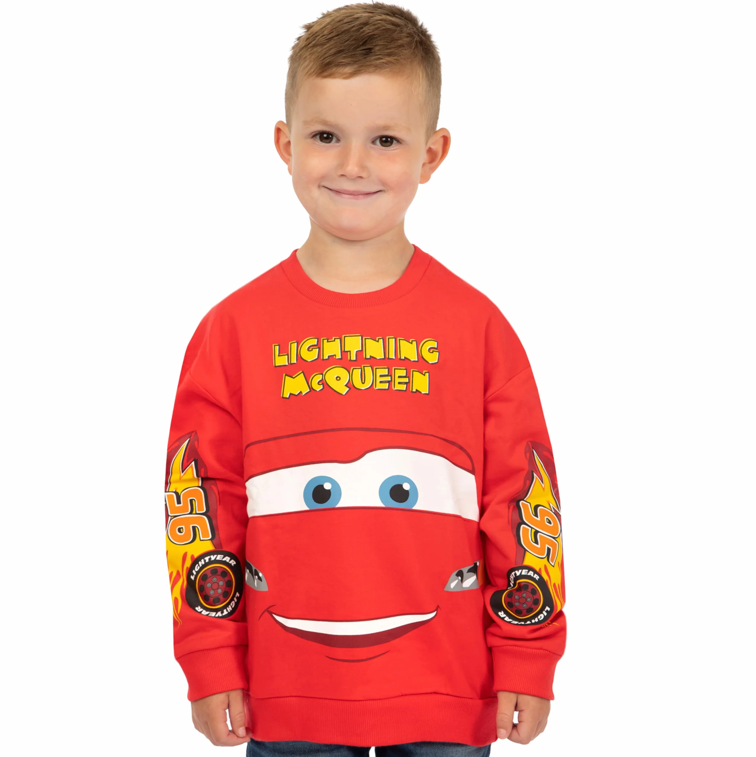Disney Cars Felpa Bambino | Saetta McQueen Maglione Bambino | 18 Mesi E 8 Anni