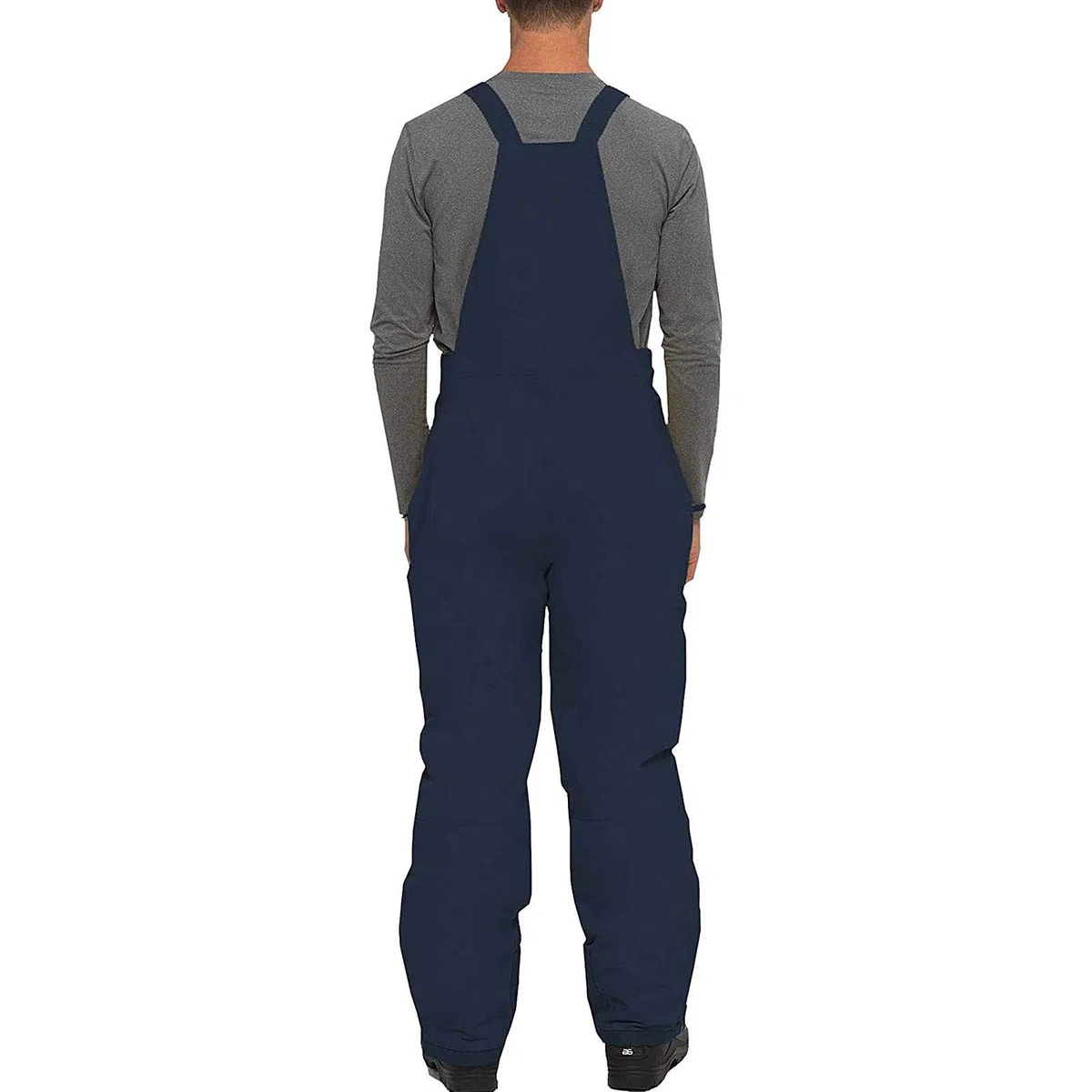 Tuta da uomo, invernale, calda, salopette da uomo, impermeabili, spesse, antivento, con chiusura lampo e tasca, pantaloni da neve, tinta unita, con calda imbottitura