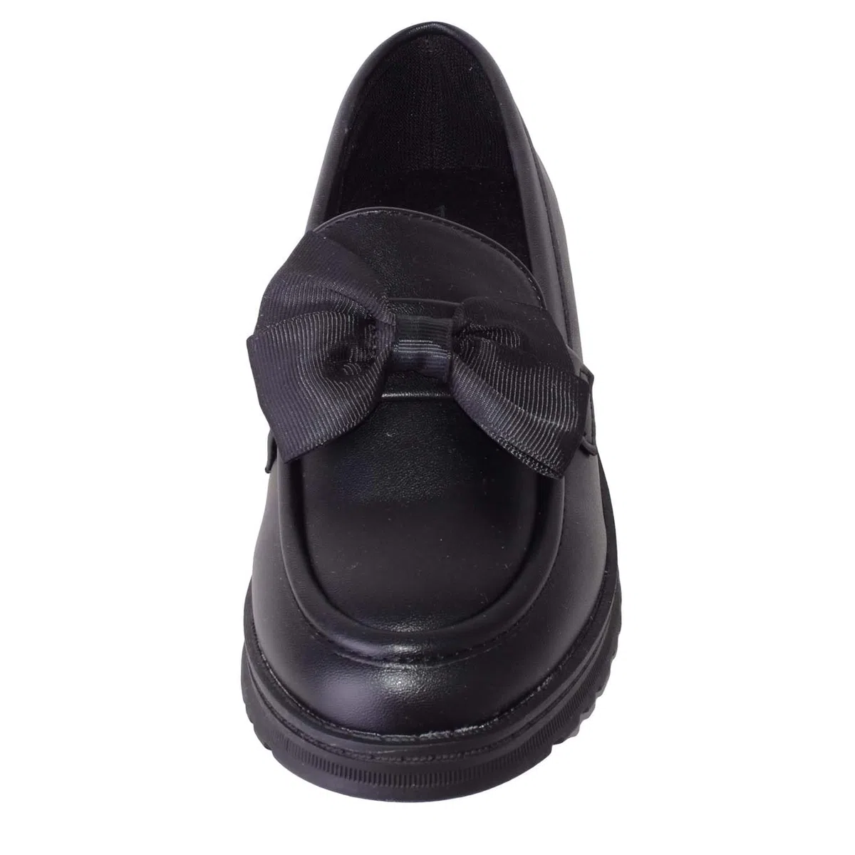 ABSOLUTE FOOTWEAR Scarpe da scuola per bambini e ragazze, facili da infilare in ecopelle, con design a fiocco