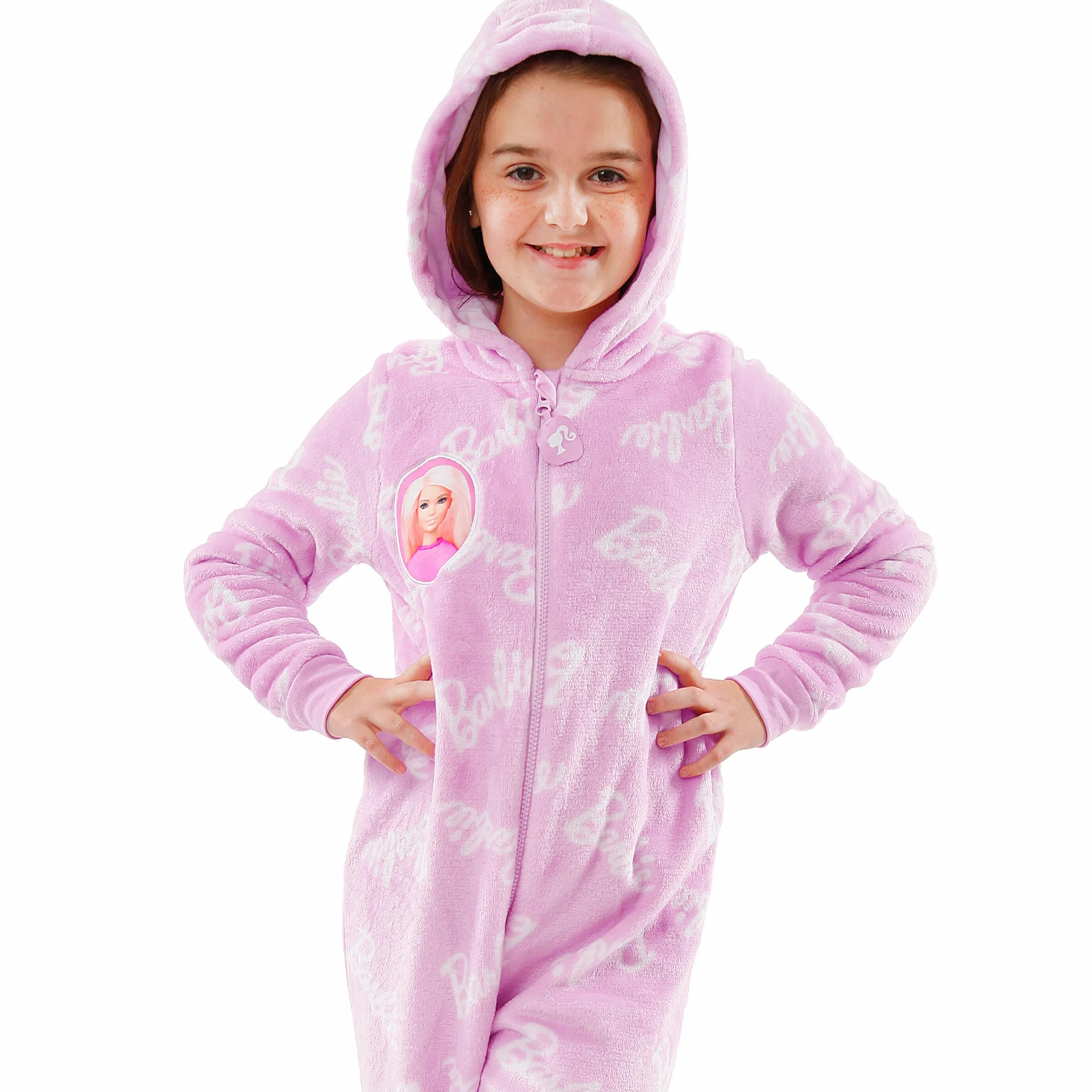 Barbie Tutina Ragazze | Tutine per Ragazze | Pigiama in Pile Rosa per Bambini | Taglie da 5 a 13 Anni | Merchandise Ufficiale