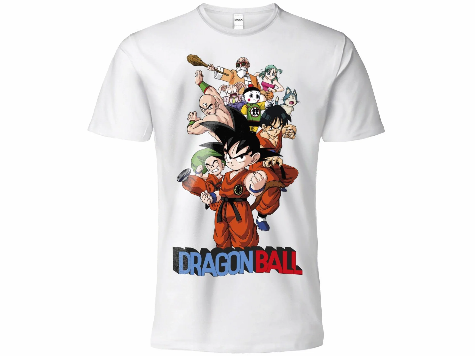 Sabor srl T Shirt Modello Dragonball Personaggi Saga. Bianca. Maniche Corte. 100% Cotone. Unisex. Prodotto Ufficiale. Taglie da Bambino Adulto e Ragazzo