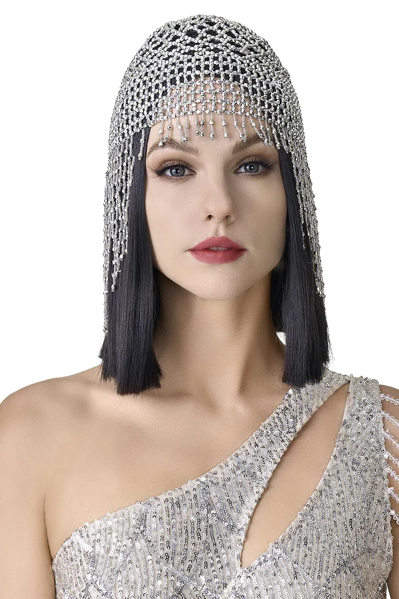 ArtiDeco, fascia per capelli da donna, 1920, Gatsby, danza del ventre, esotica, Cleopatra, costume, accessori, anni ‘20, fascia per capelli luminosa