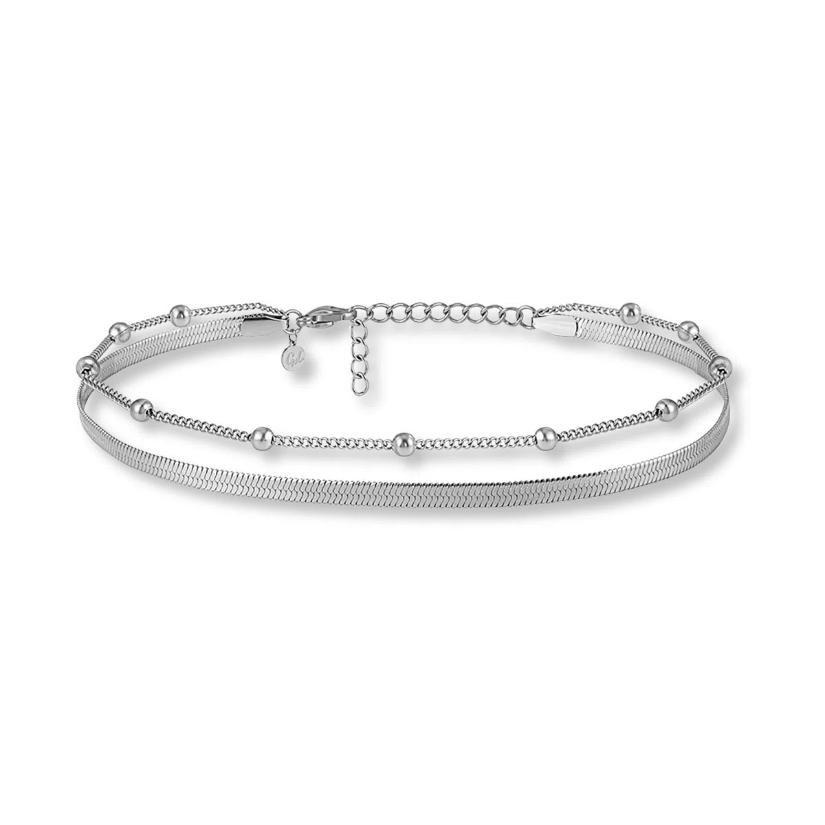 GD GOOD.designs Cavigliera da donna I Cavigliera a più file - Regolabile I Cavigliera a catena di serpenti in oro - argento - oro rosa I Impermeabile